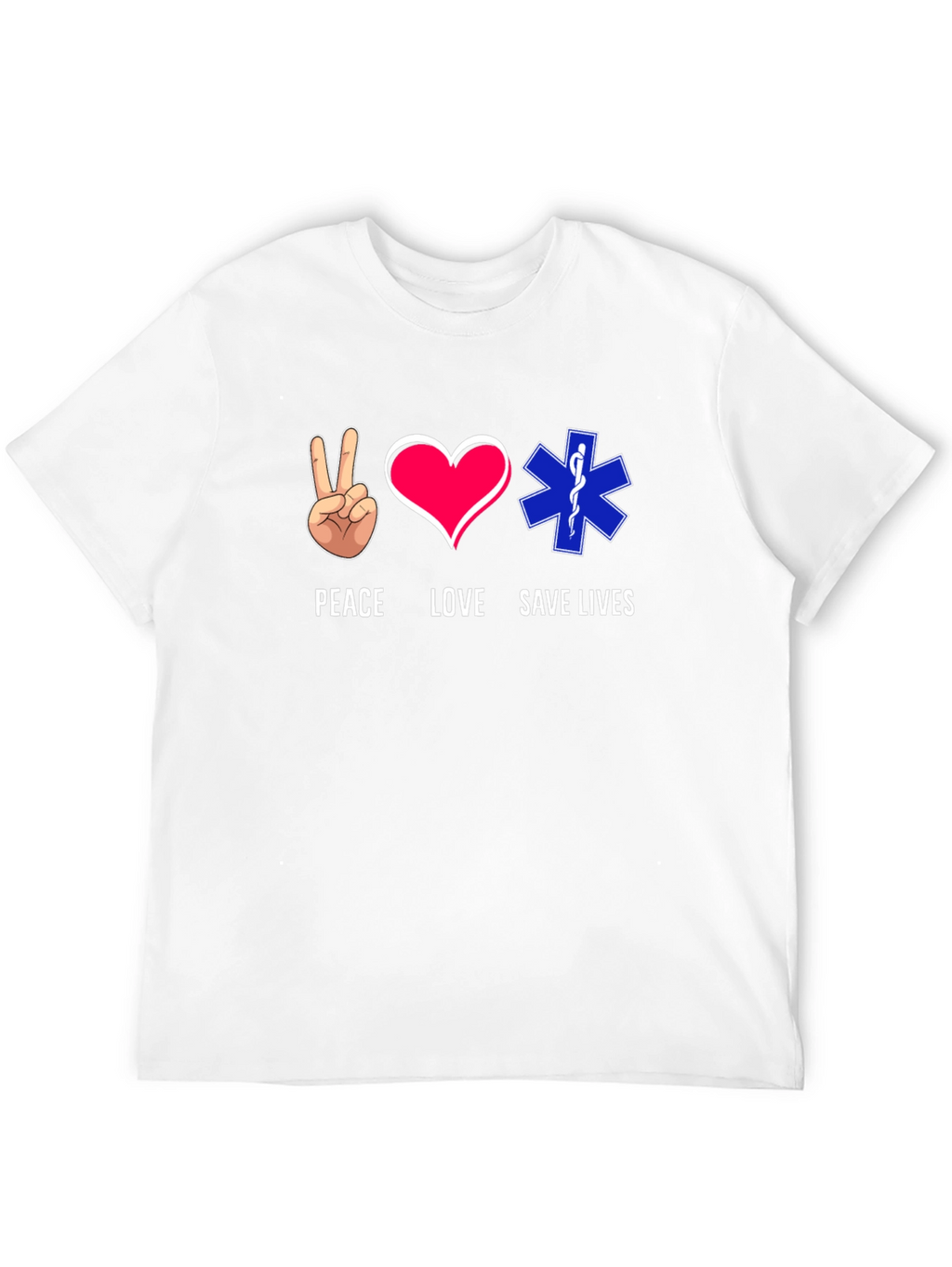 Peace Love Save Lives Graphic T-Shirt