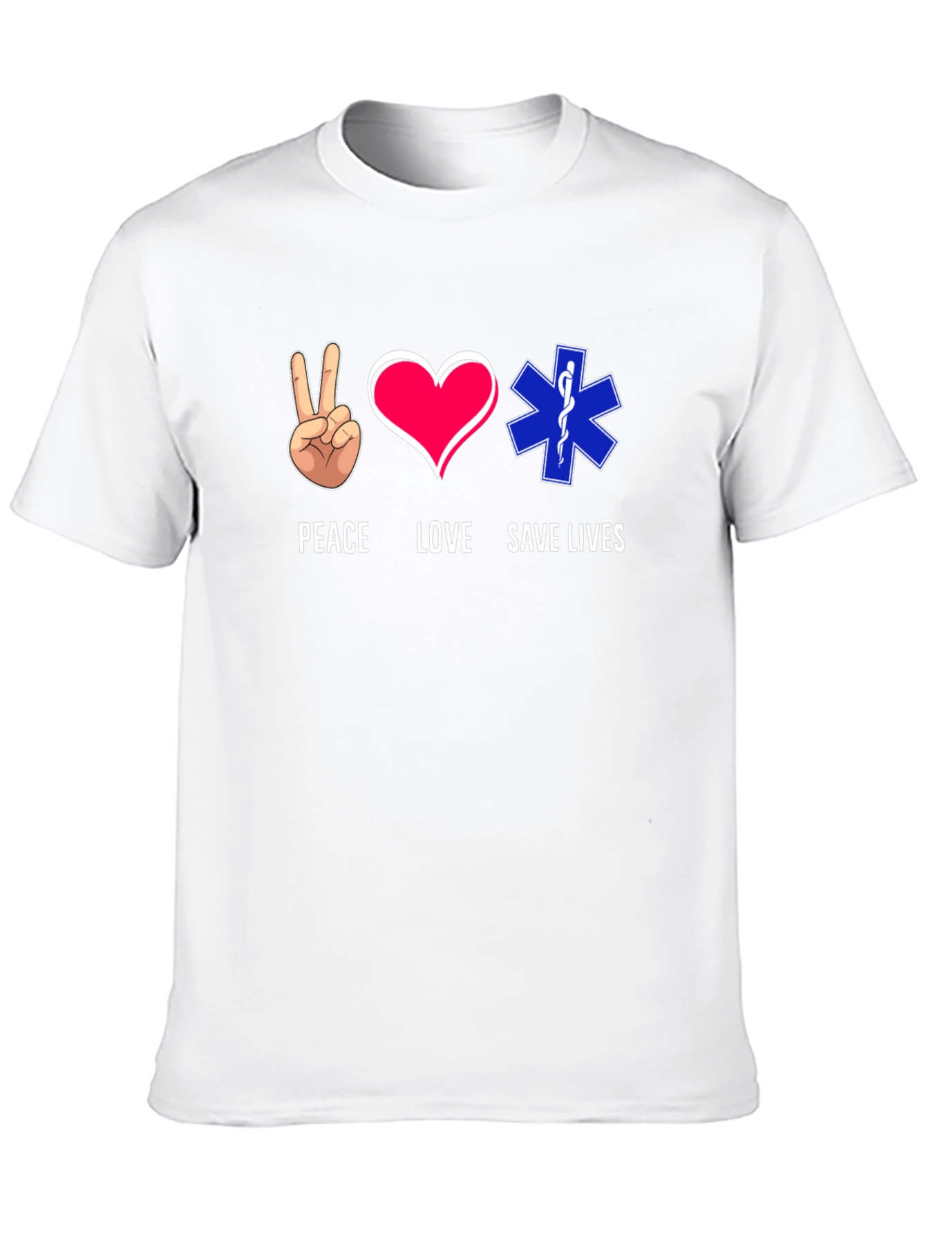 Peace Love Save Lives Graphic T-Shirt
