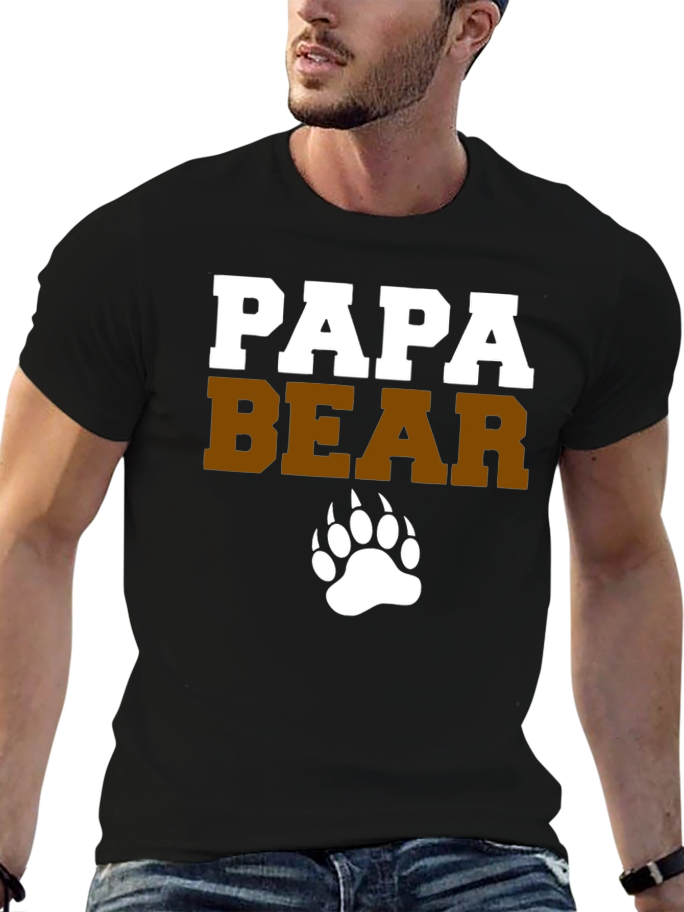 Papa Bear Graphic T-Shirt - Fathers Day Gift