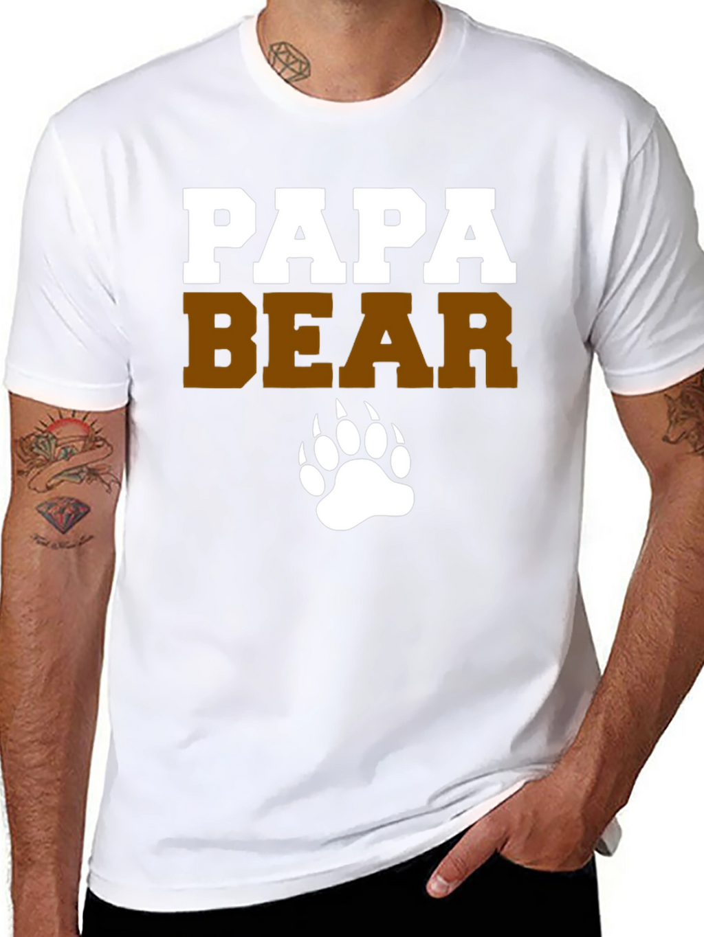 Papa Bear Graphic T-Shirt - Fathers Day Gift