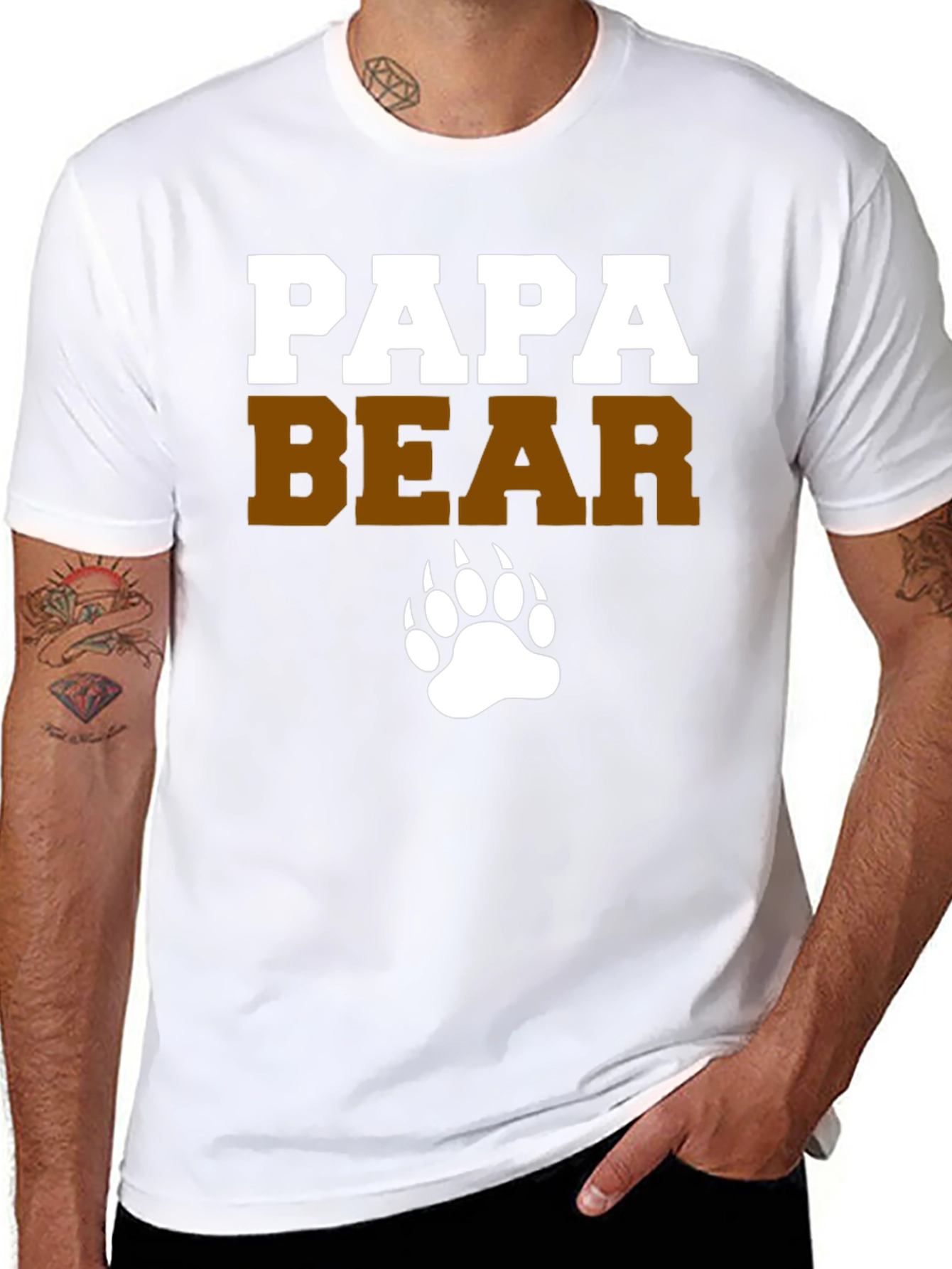Papa Bear Graphic T-Shirt - Fathers Day Gift