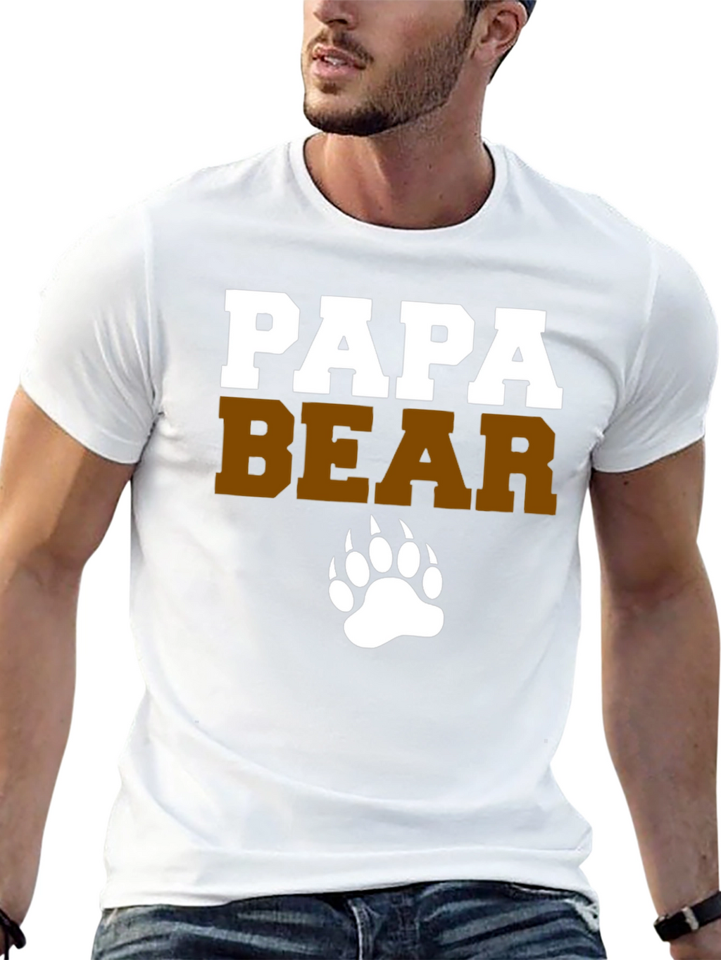 Papa Bear Graphic T-Shirt - Fathers Day Gift