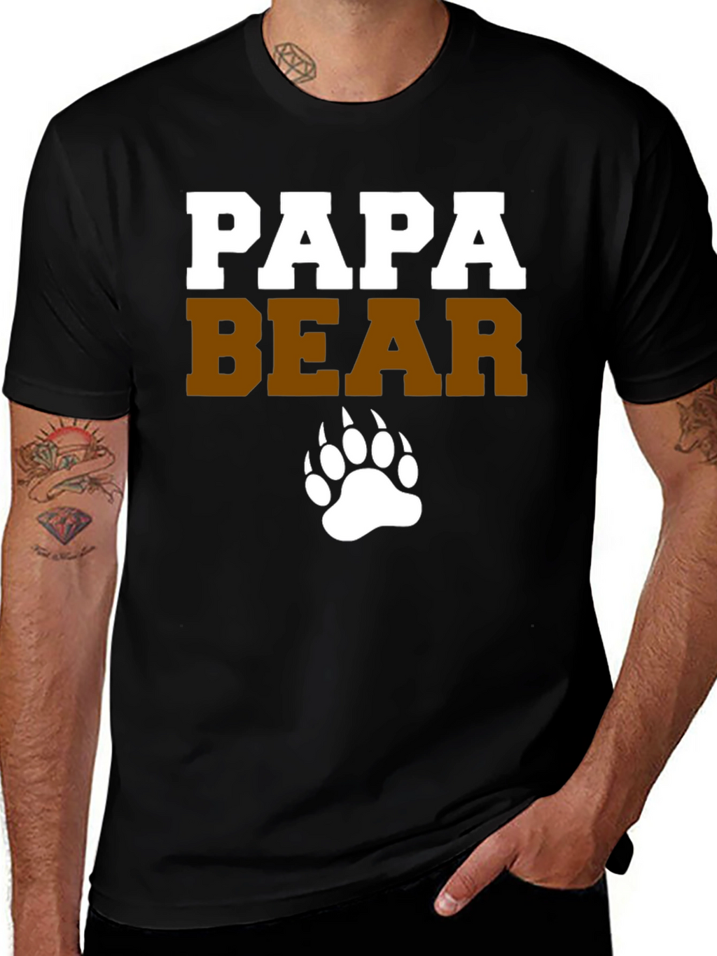 Papa Bear Graphic T-Shirt - Fathers Day Gift