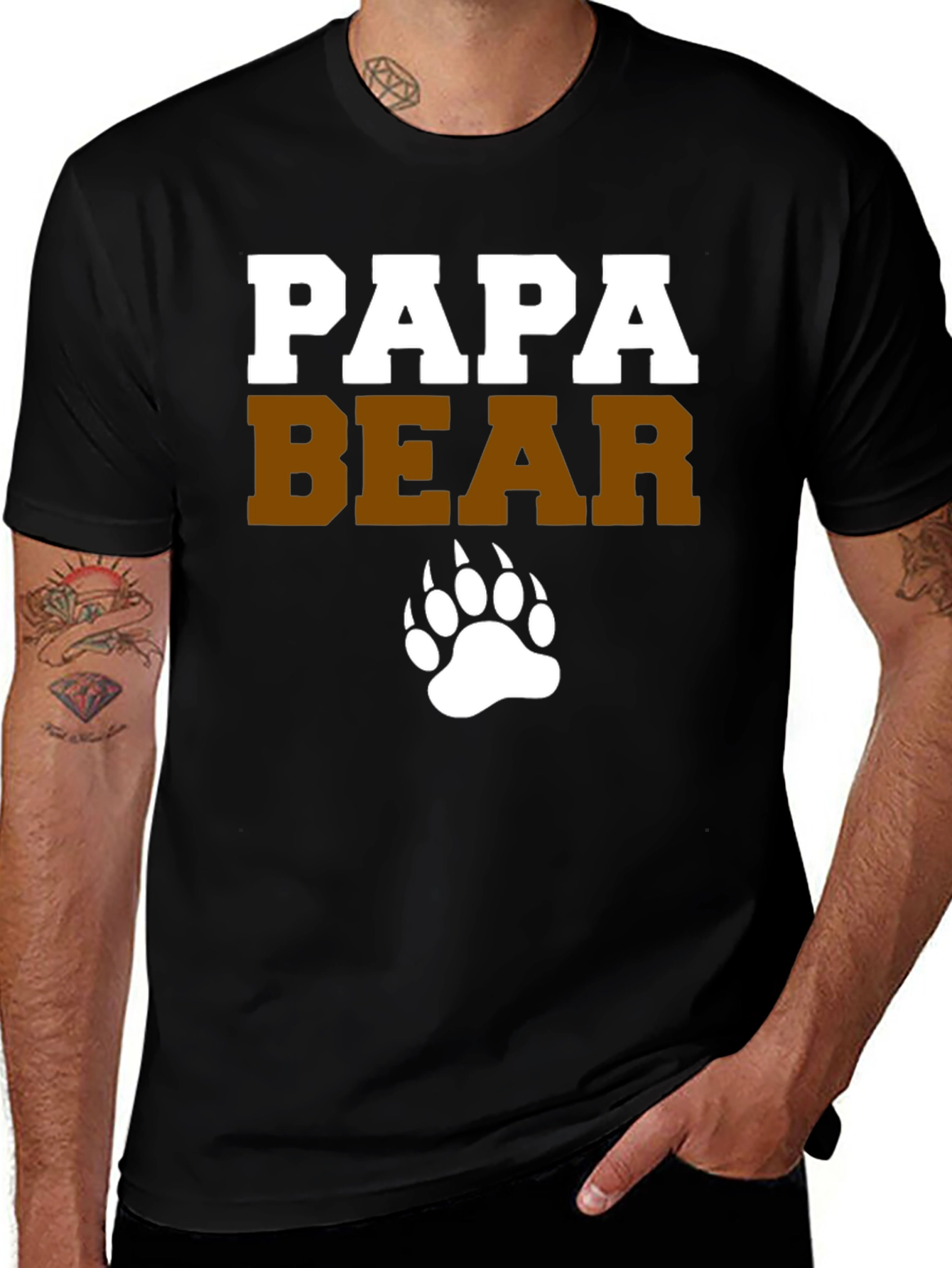 Papa Bear Graphic T-Shirt - Fathers Day Gift