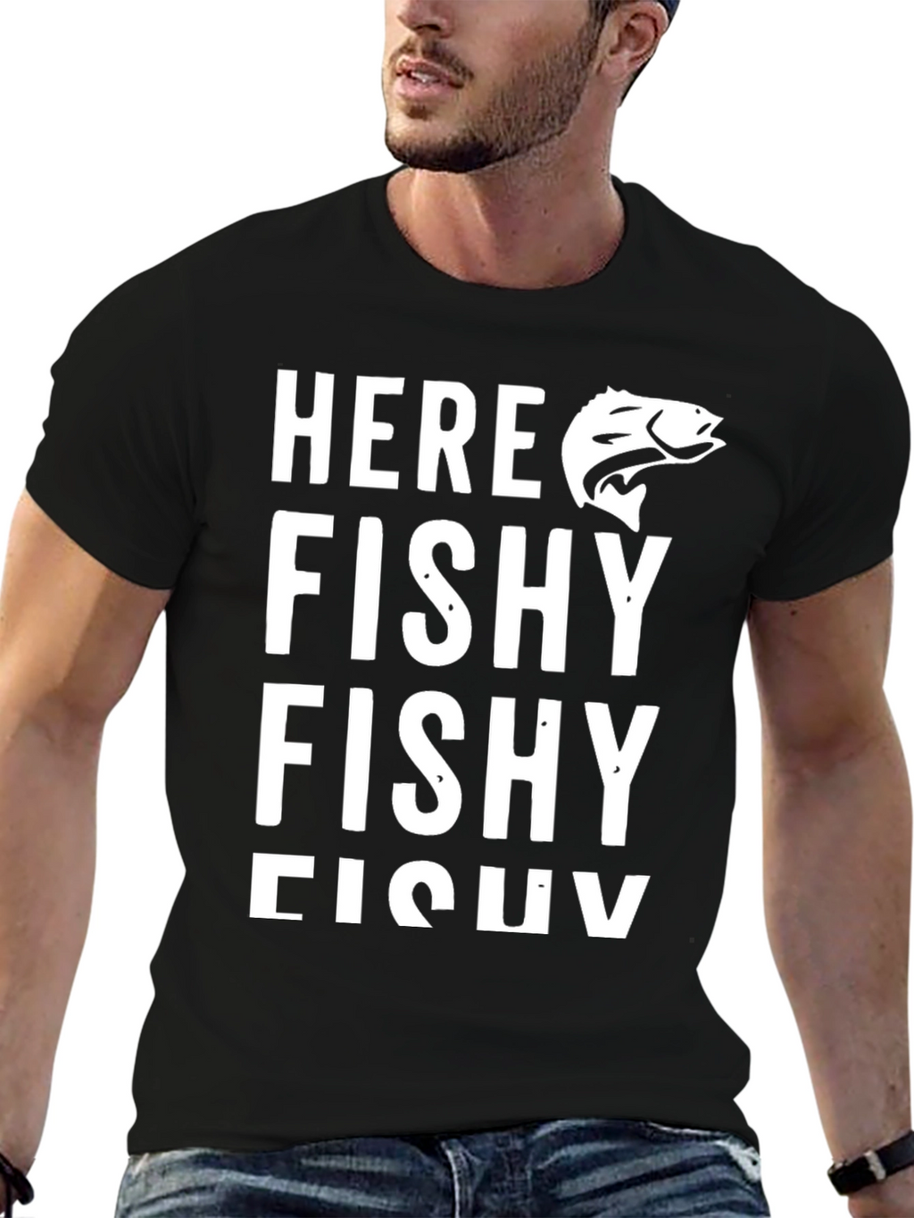 Here Fishy Fishy T-Shirt Funny Fishing Tee