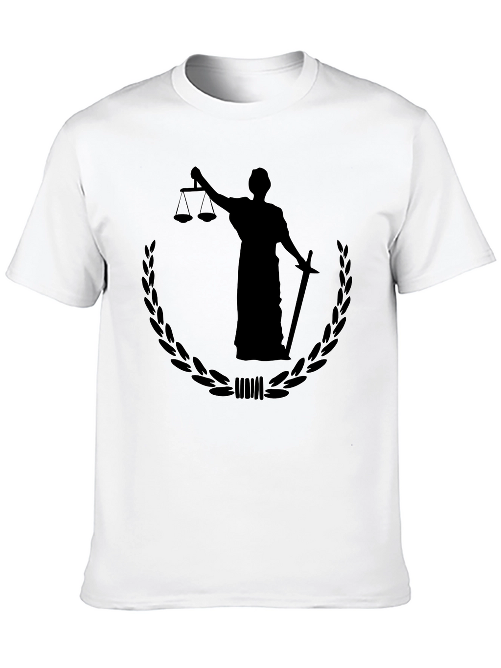 Scales of Justice Mens Black Graphic Tee