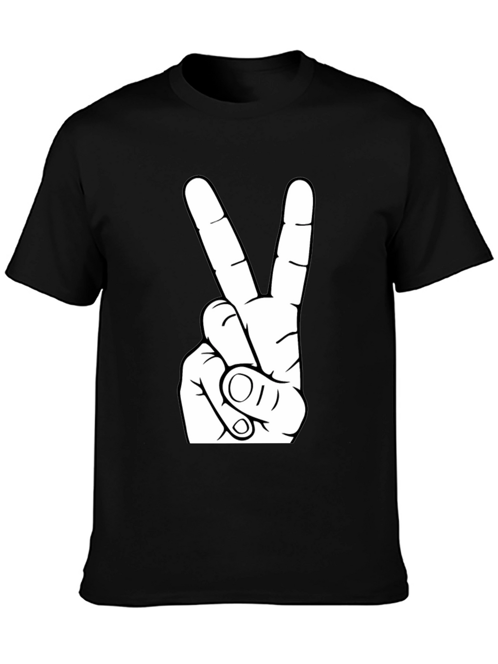 Peace Sign Graphic Tee - Black T-Shirt