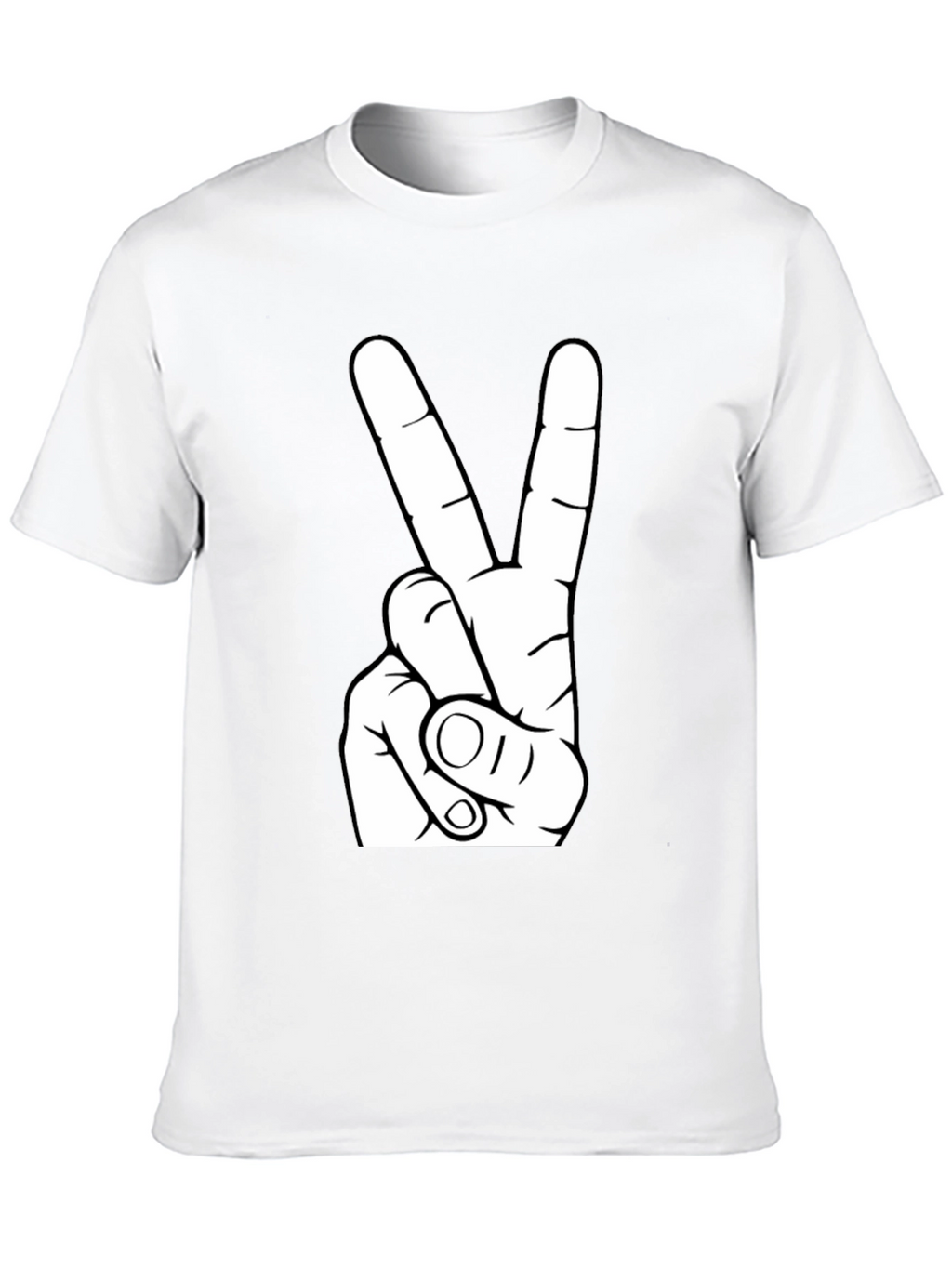Peace Sign Graphic Tee - Black T-Shirt