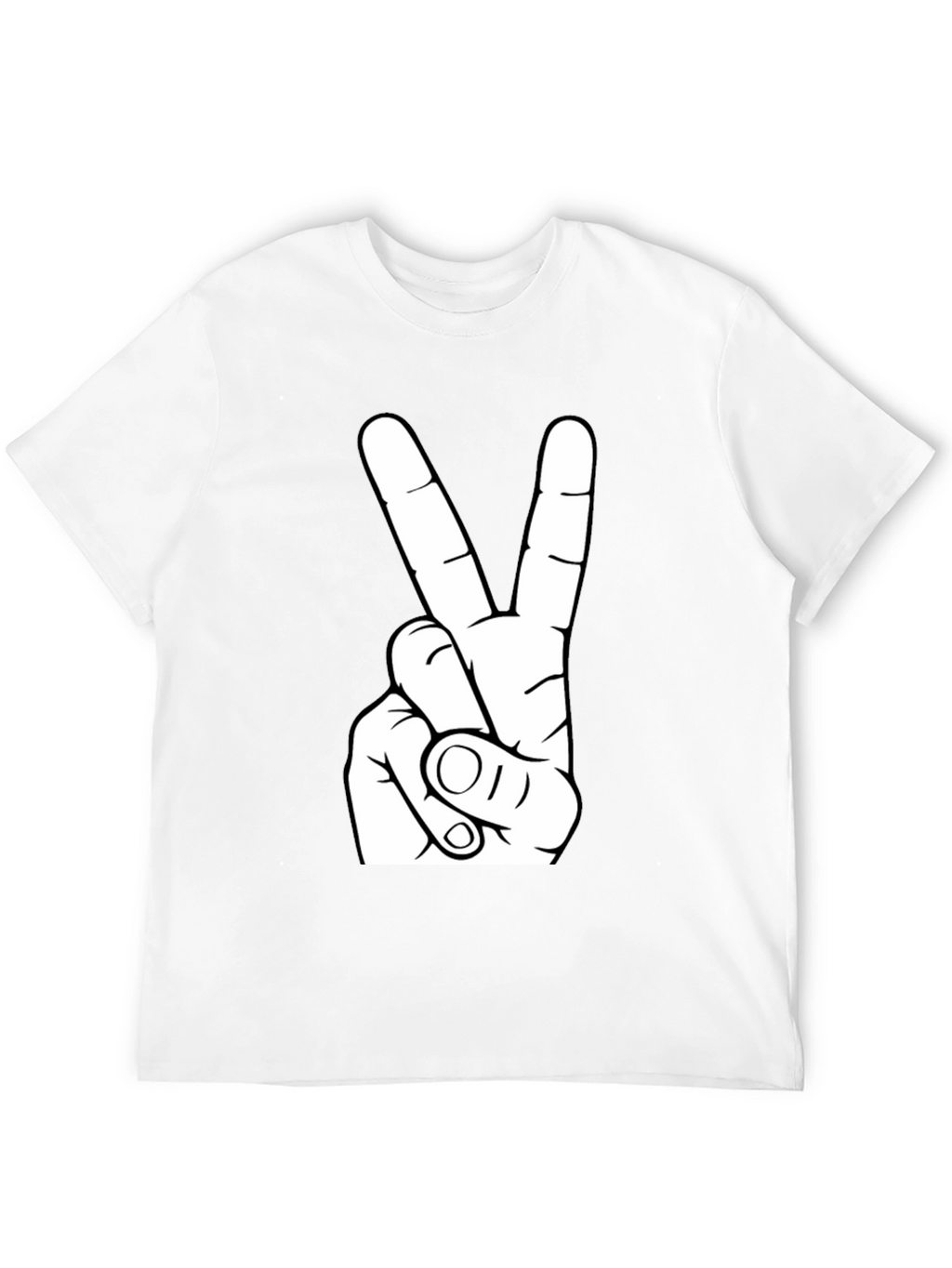 Peace Sign Graphic Tee - Black T-Shirt