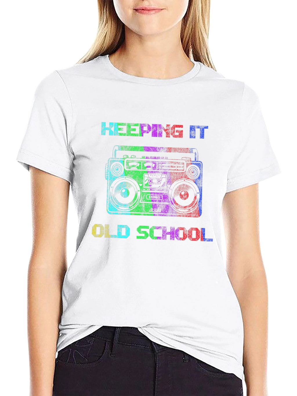 Retro Boombox Old School Graphic T-Shirt