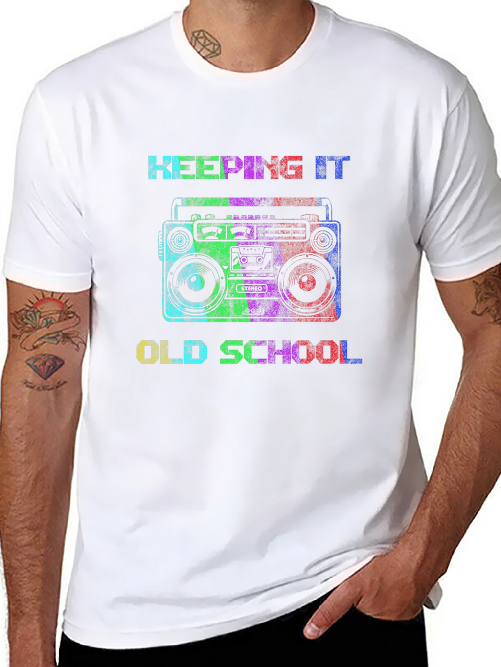 Retro Boombox Old School Graphic T-Shirt