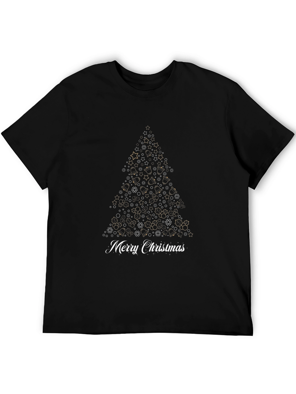 Merry Christmas Tree Graphic Tee - Holiday Celebration Shirt