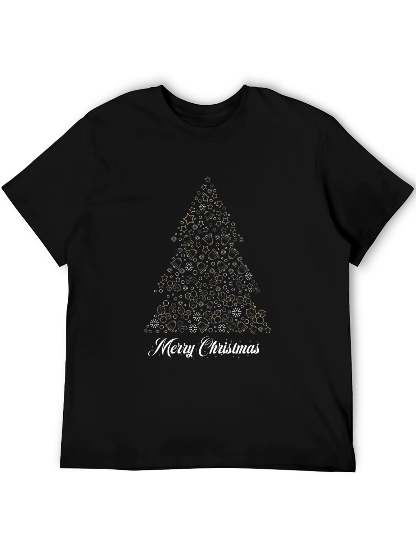 Merry Christmas Tree Graphic Tee - Holiday Celebration Shirt