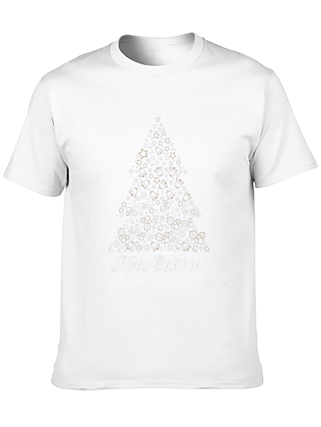 Merry Christmas Tree Graphic Tee - Holiday Celebration Shirt