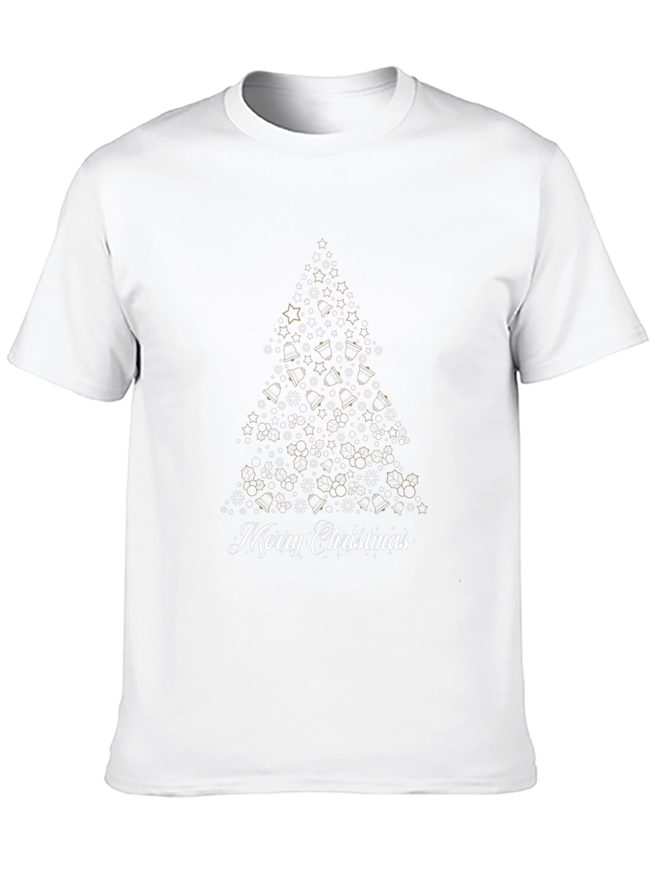 Merry Christmas Tree Graphic Tee - Holiday Celebration Shirt