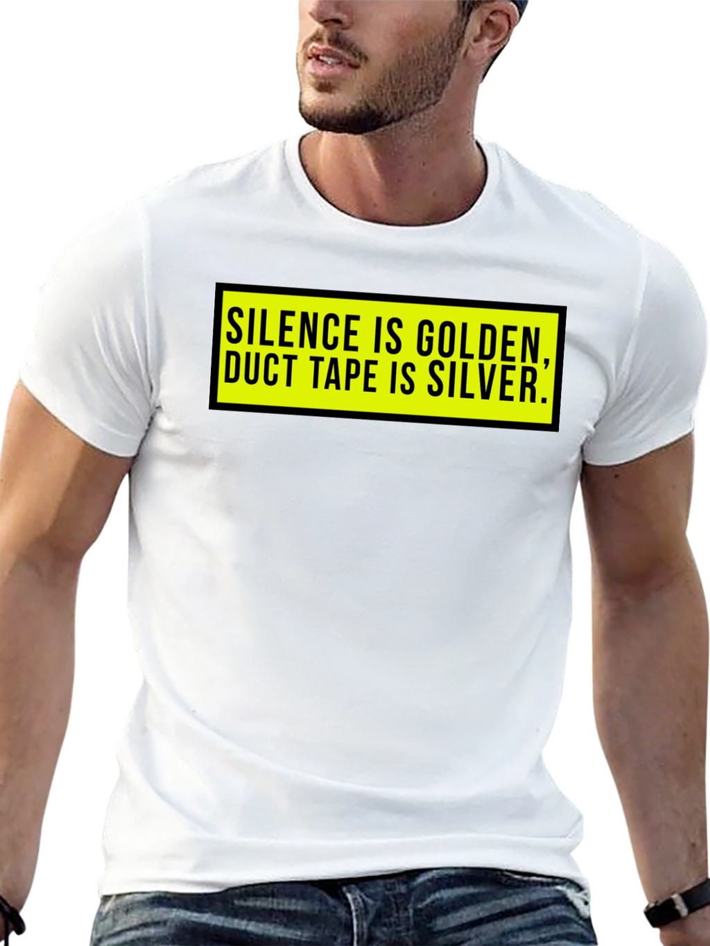 Silence is Golden T-Shirt - Funny Duct Tape Tee