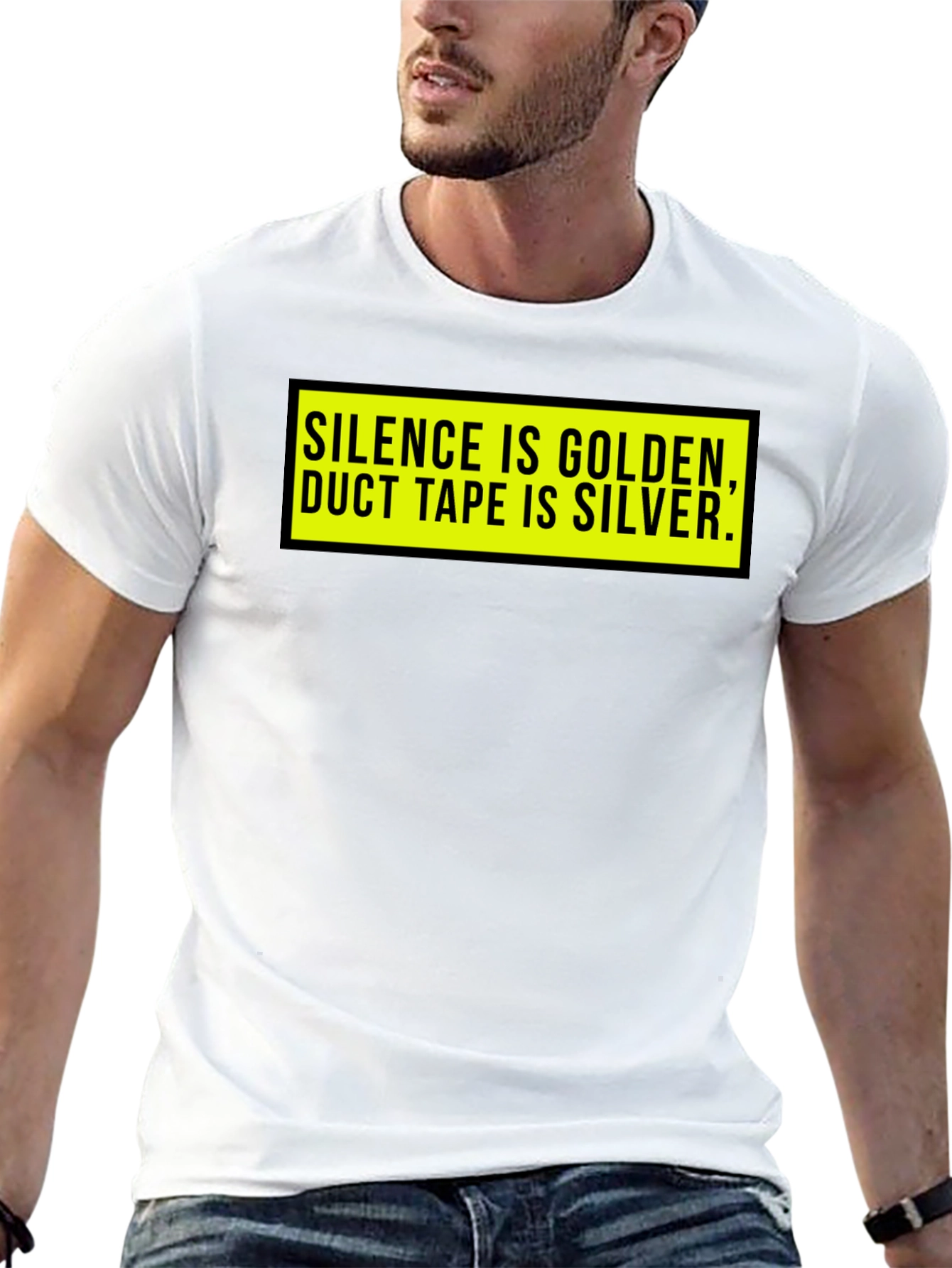 Silence is Golden T-Shirt - Funny Duct Tape Tee