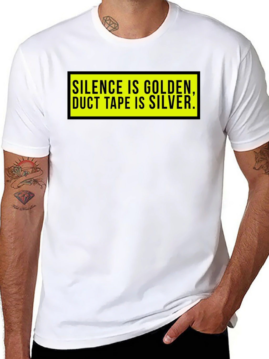 Silence is Golden T-Shirt - Funny Duct Tape Tee