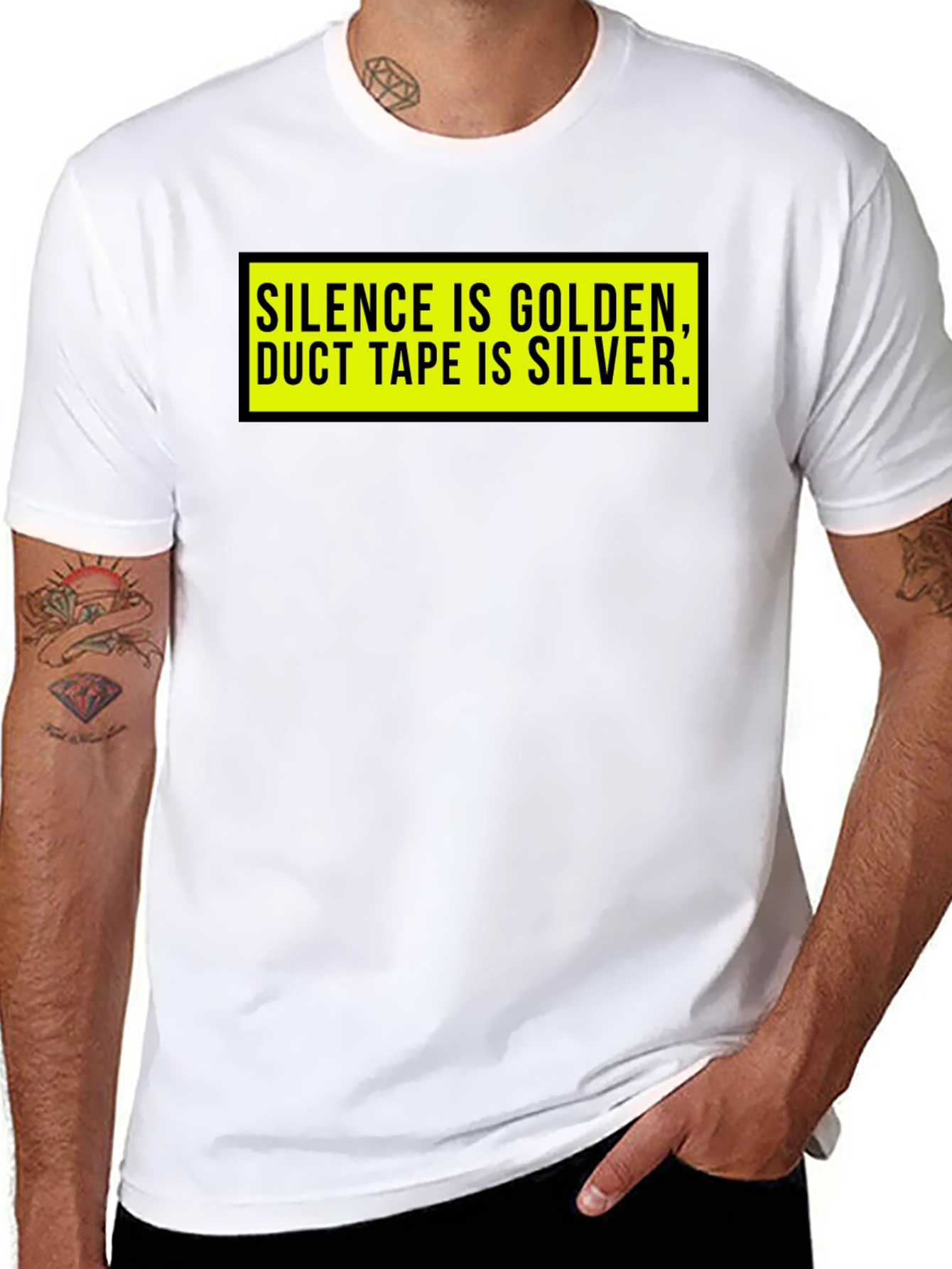Silence is Golden T-Shirt - Funny Duct Tape Tee