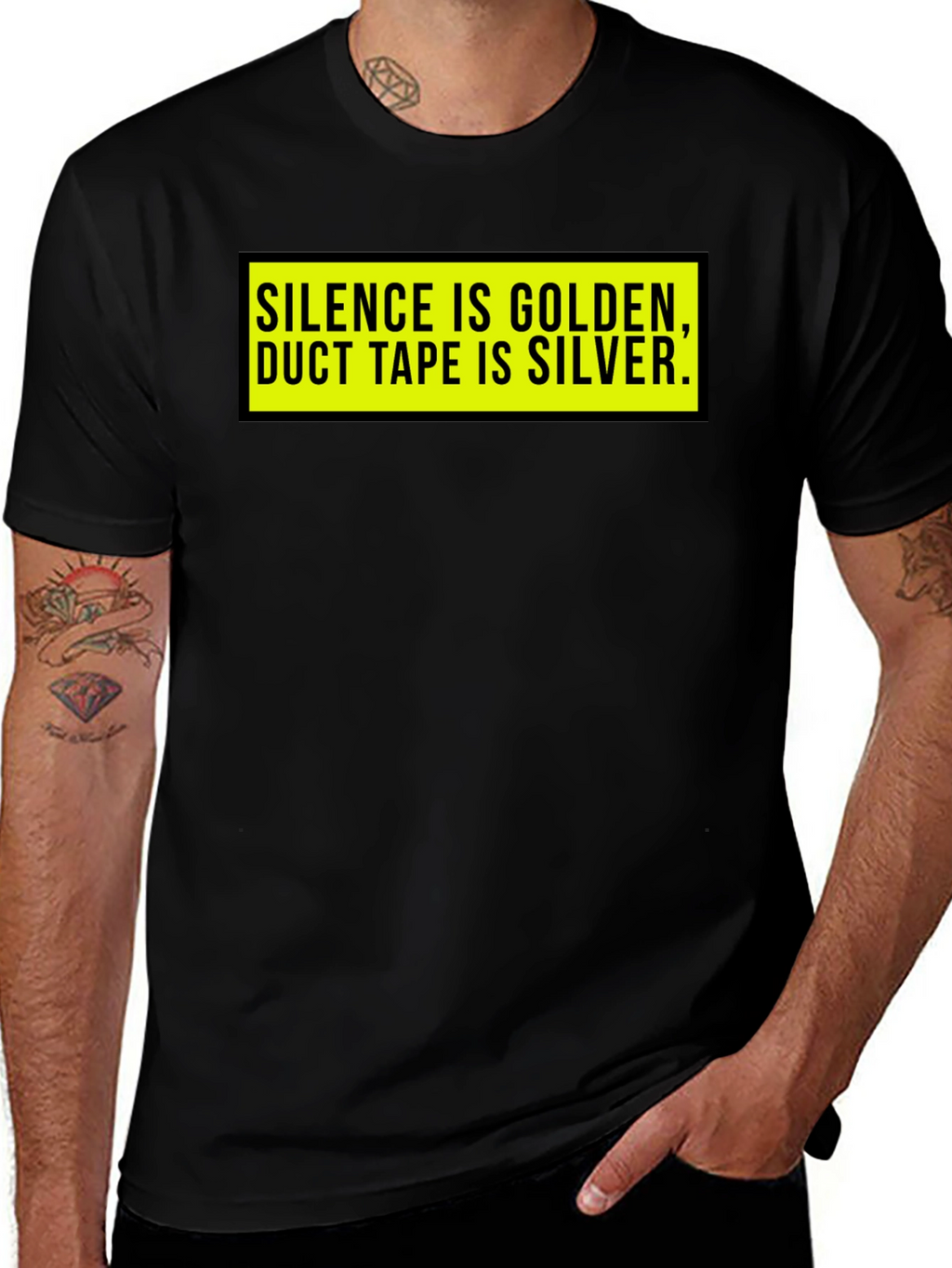 Silence is Golden T-Shirt - Funny Duct Tape Tee