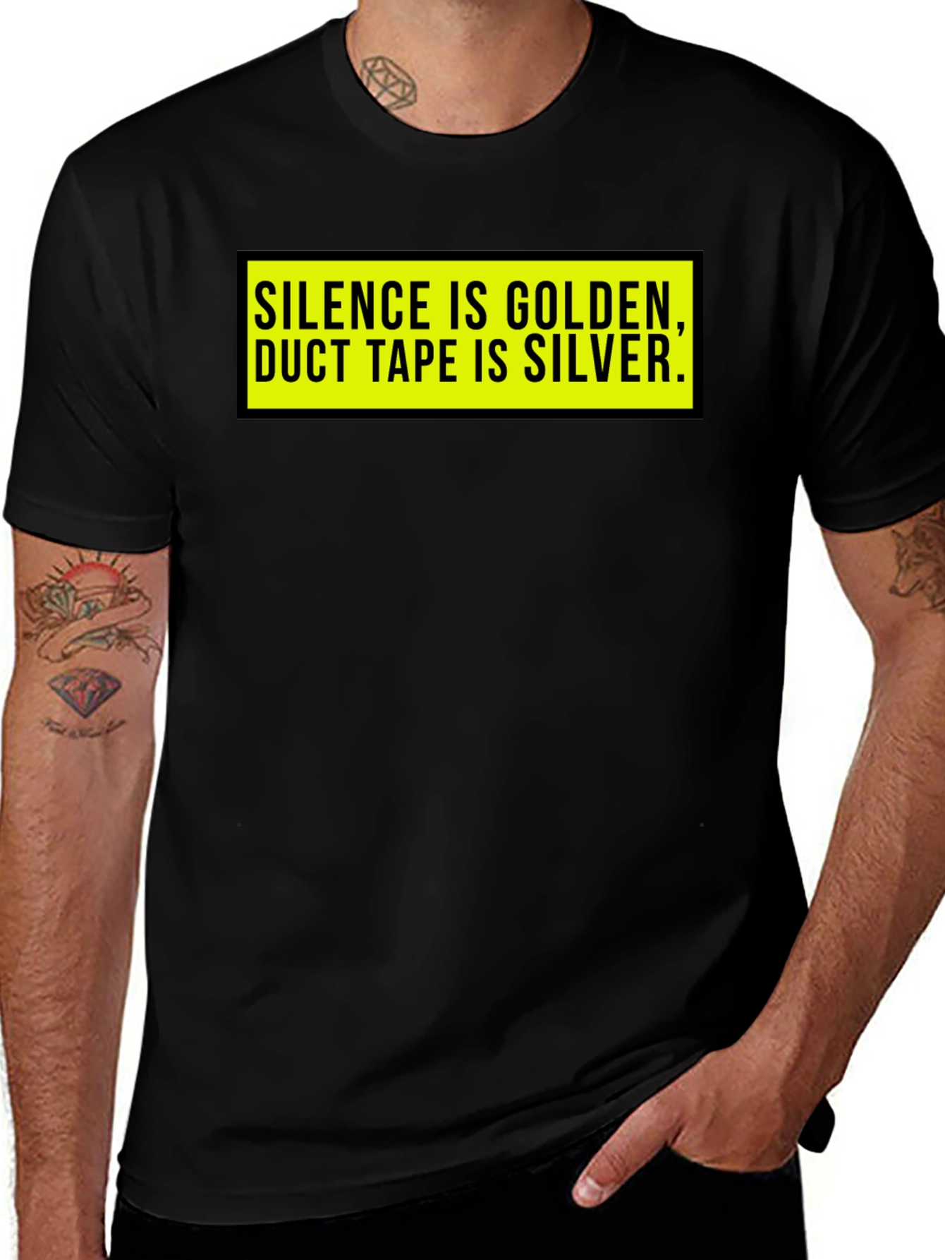Silence is Golden T-Shirt - Funny Duct Tape Tee