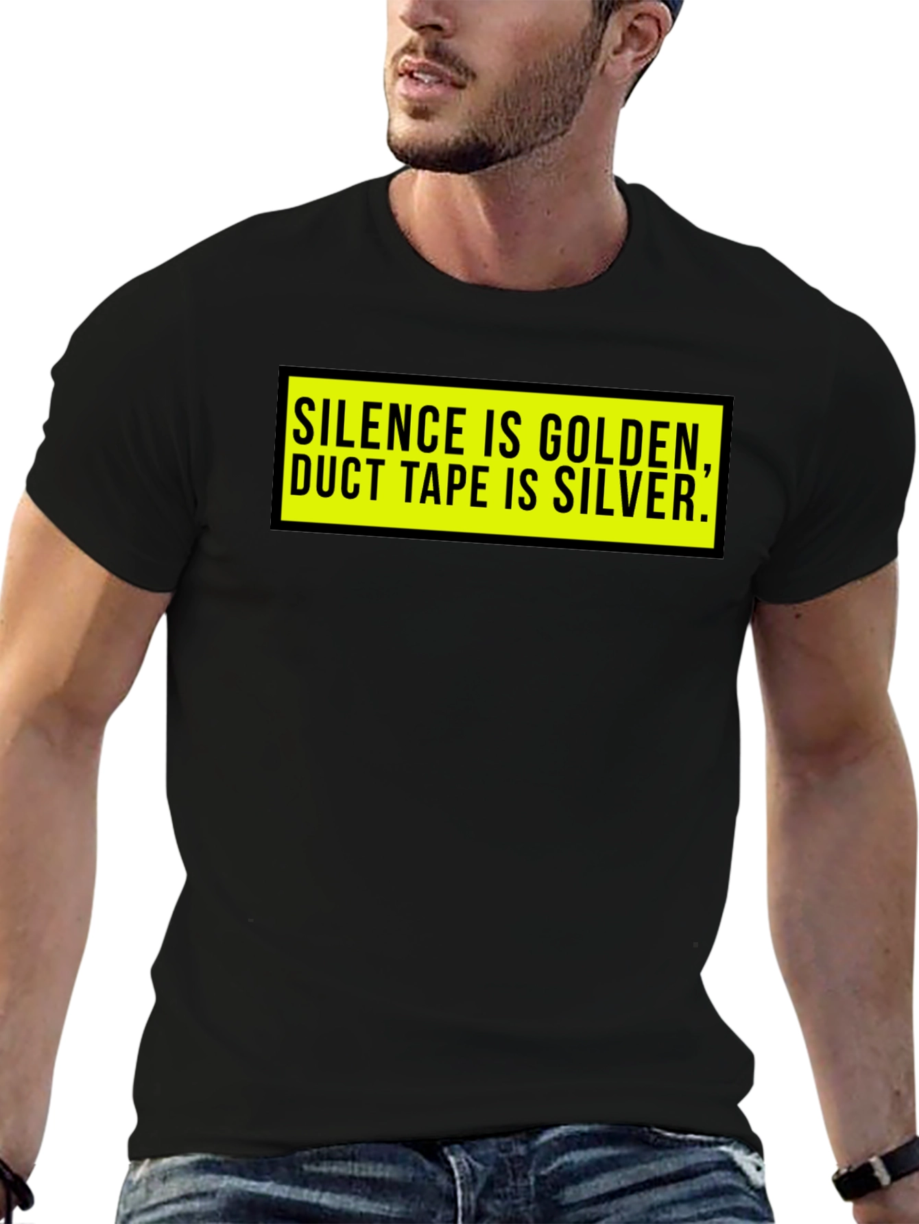 Silence is Golden T-Shirt - Funny Duct Tape Tee