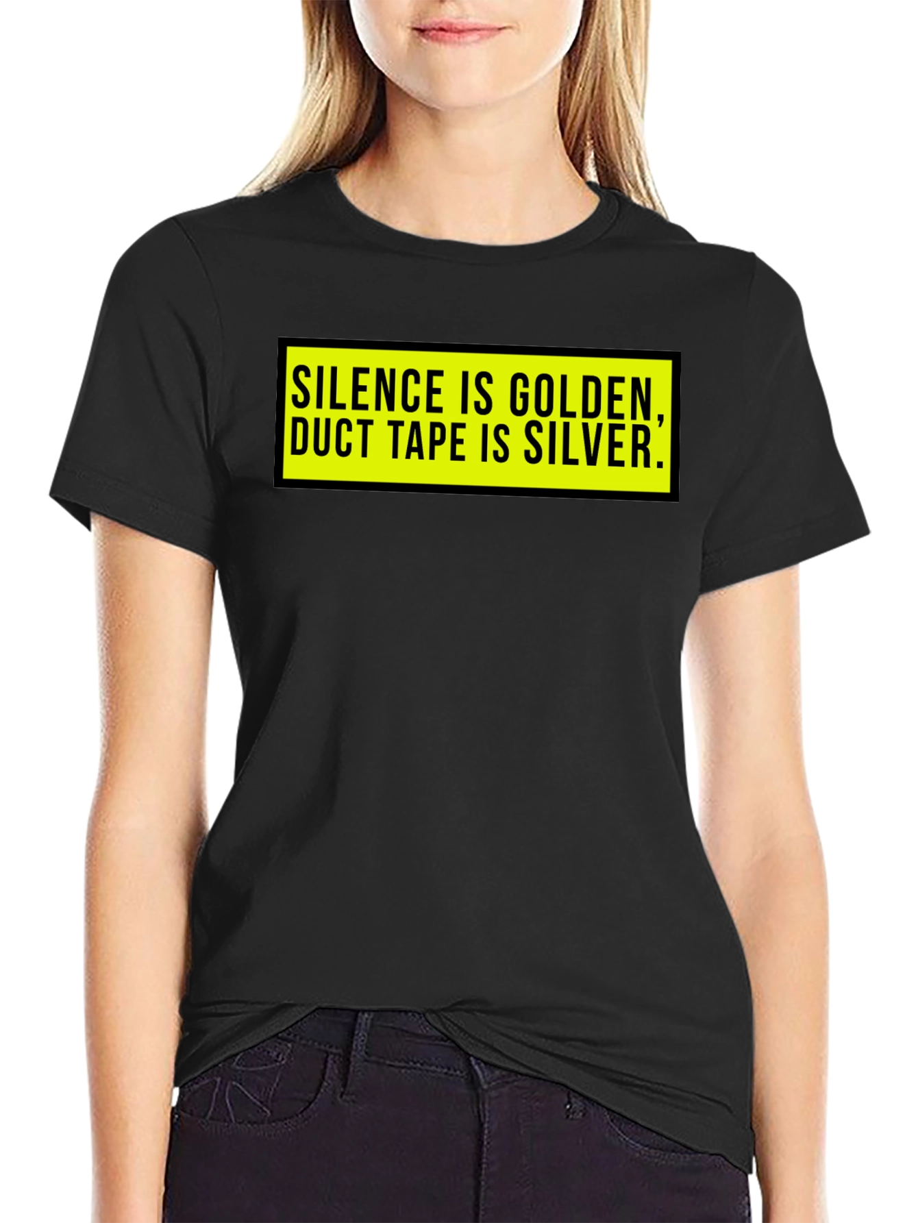 Silence is Golden T-Shirt - Funny Duct Tape Tee