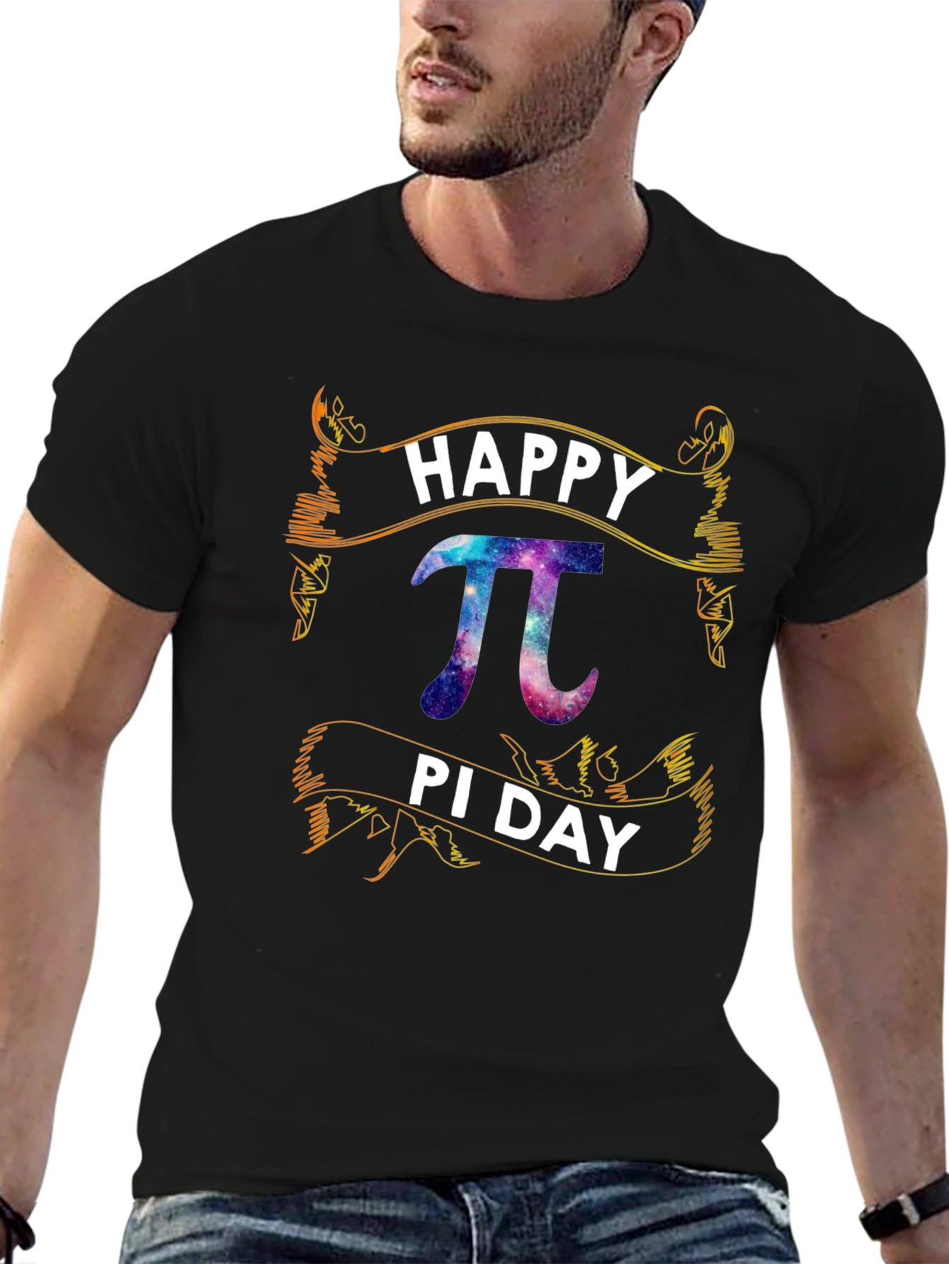 Happy Pi Day T-Shirt - Black Graphic Tee Math Lover