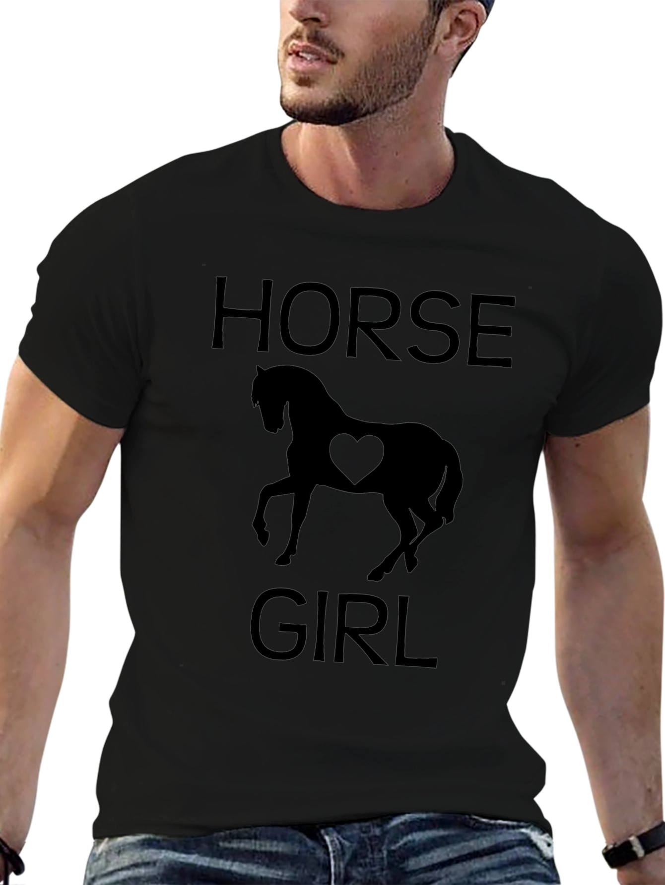 Horse Girl Black T-Shirt