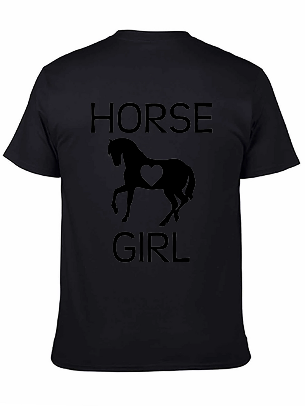 Horse Girl Black T-Shirt