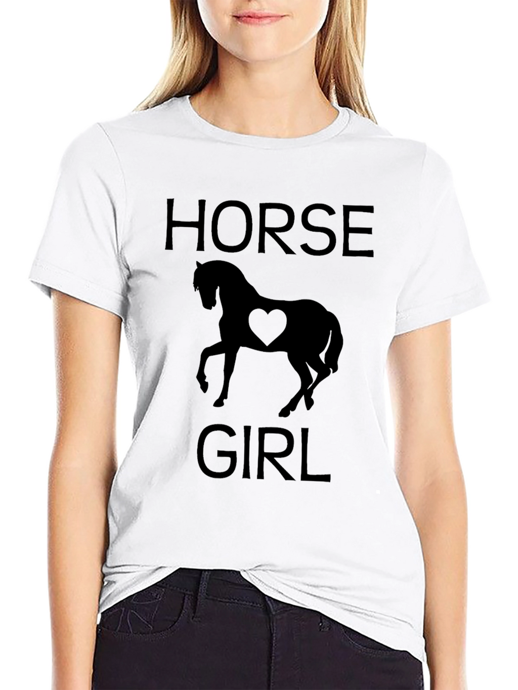 Horse Girl Black T-Shirt