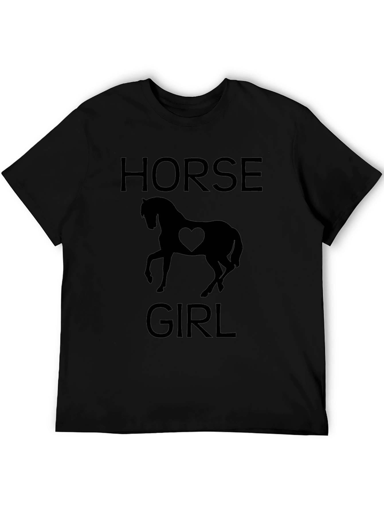 Horse Girl Black T-Shirt