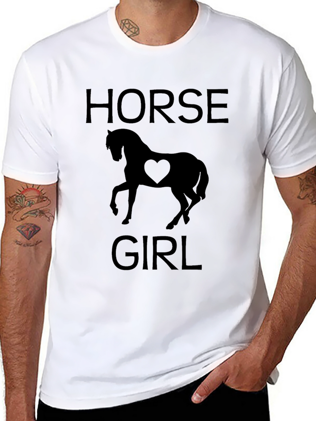 Horse Girl Black T-Shirt