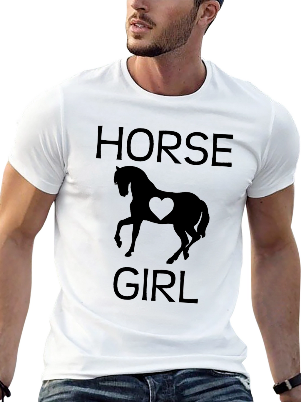 Horse Girl Black T-Shirt