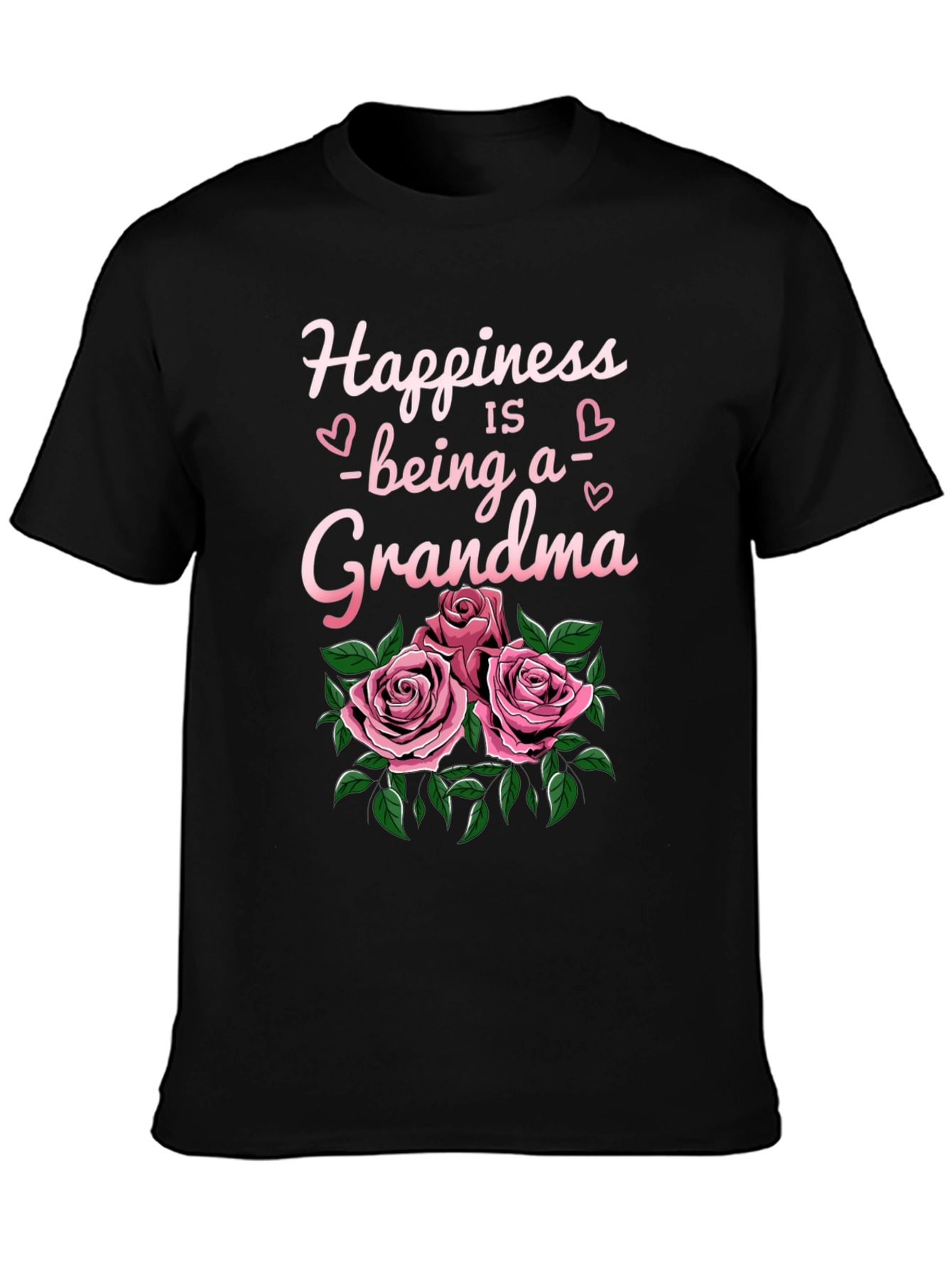 Happiness Being a Grandma T-Shirt with Roses