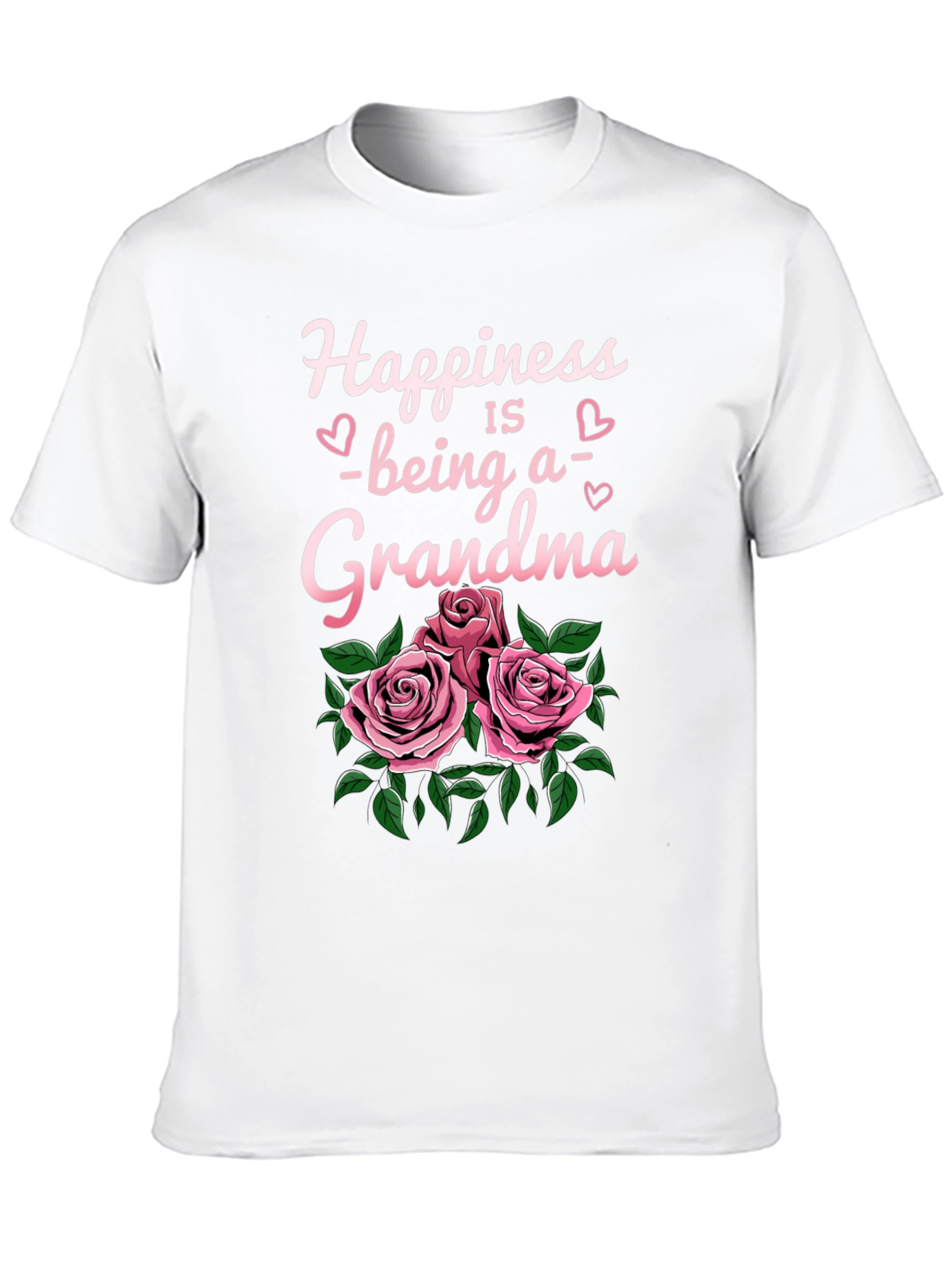 Happiness Being a Grandma T-Shirt with Roses