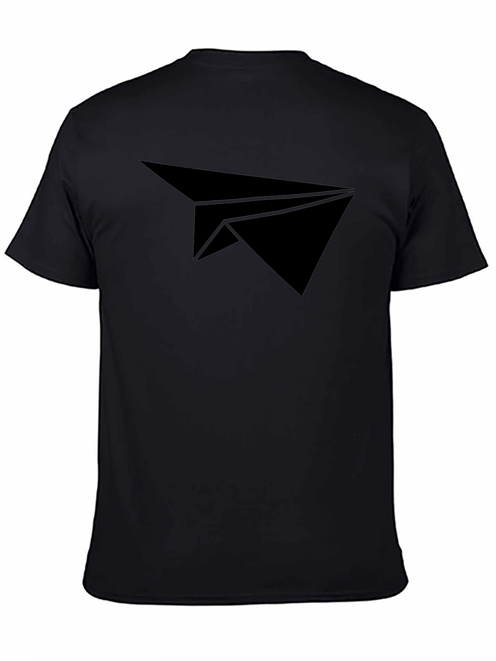 Black Paper Airplane Graphic Tee - Stylish Casual Wear