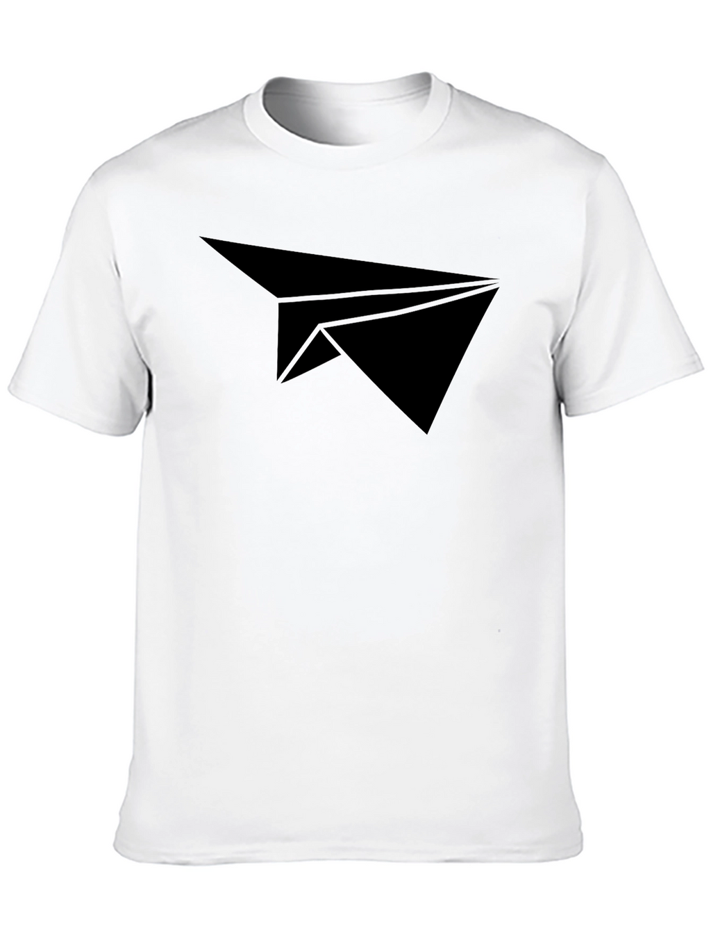 Black Paper Airplane Graphic Tee - Stylish Casual Wear