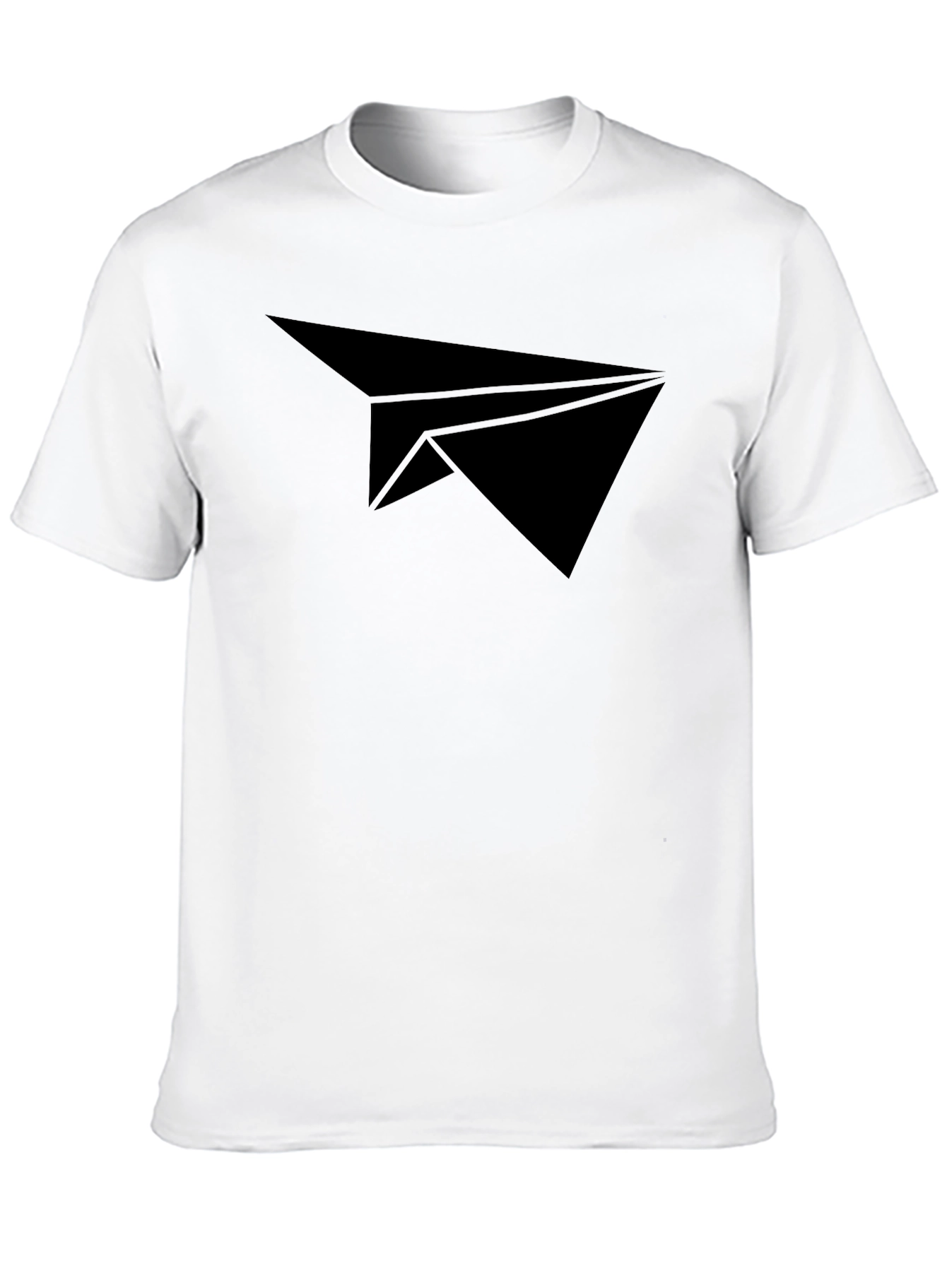 Black Paper Airplane Graphic Tee - Stylish Casual Wear