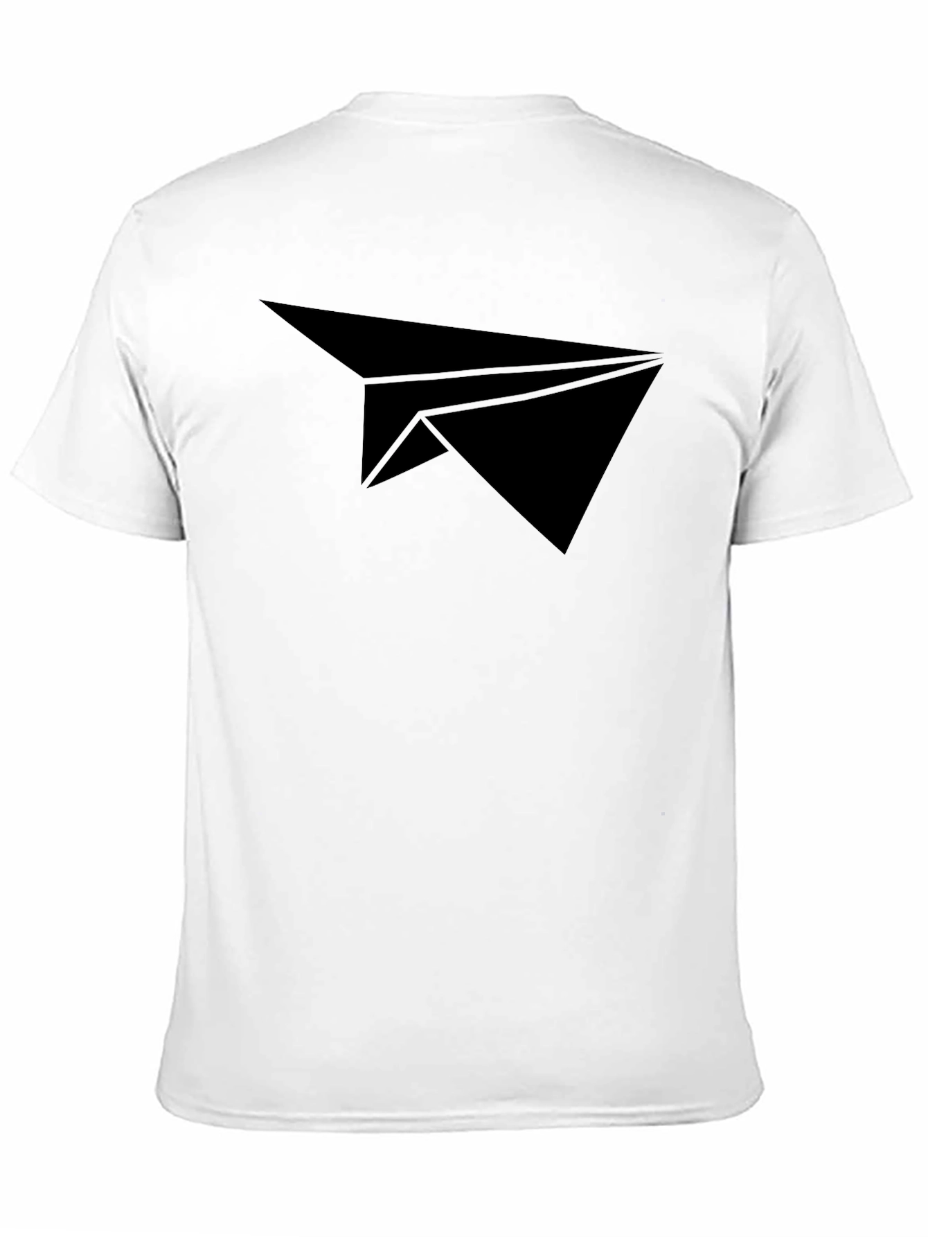 Black Paper Airplane Graphic Tee - Stylish Casual Wear