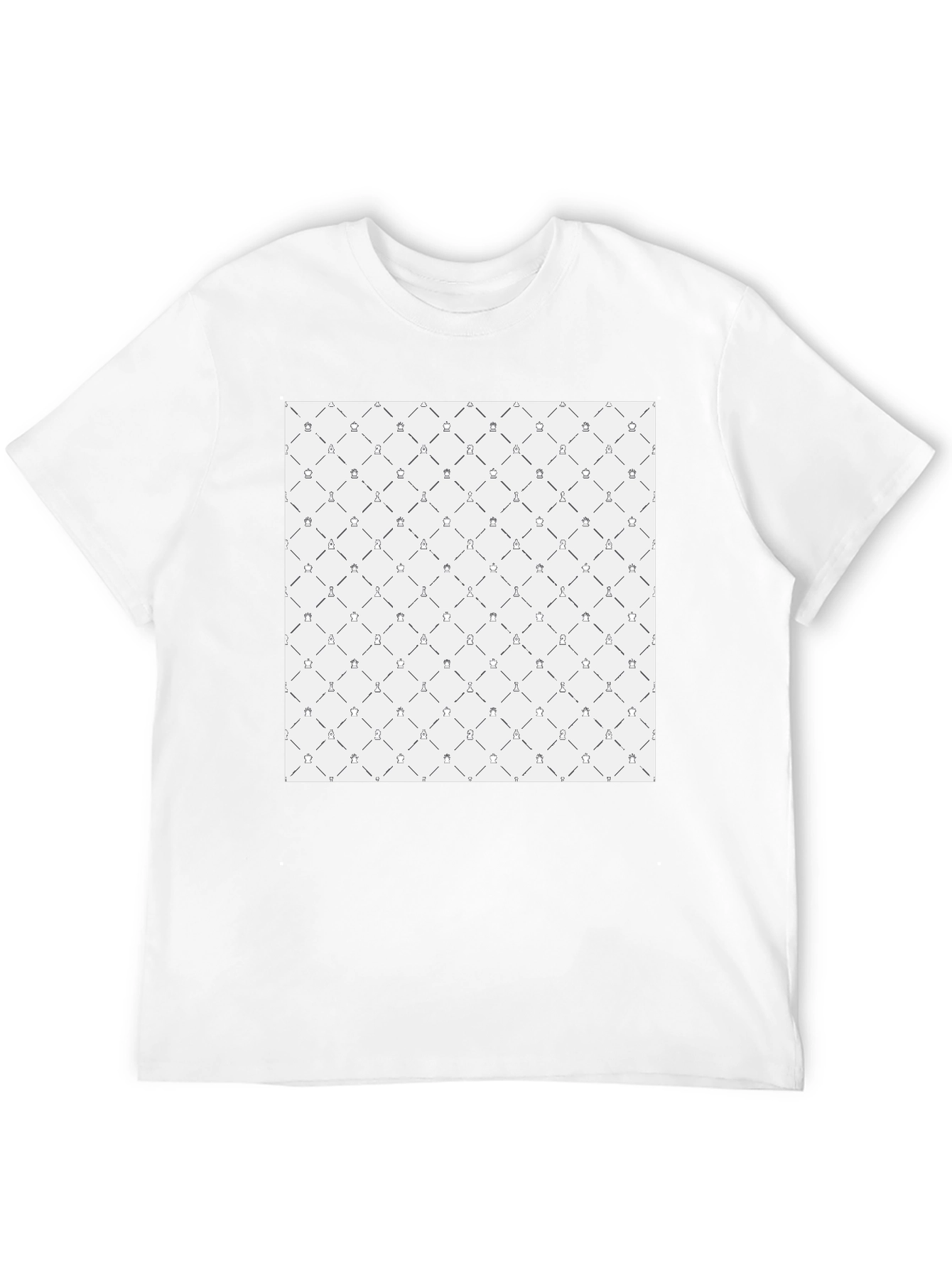 Chess Pattern Black T-Shirt