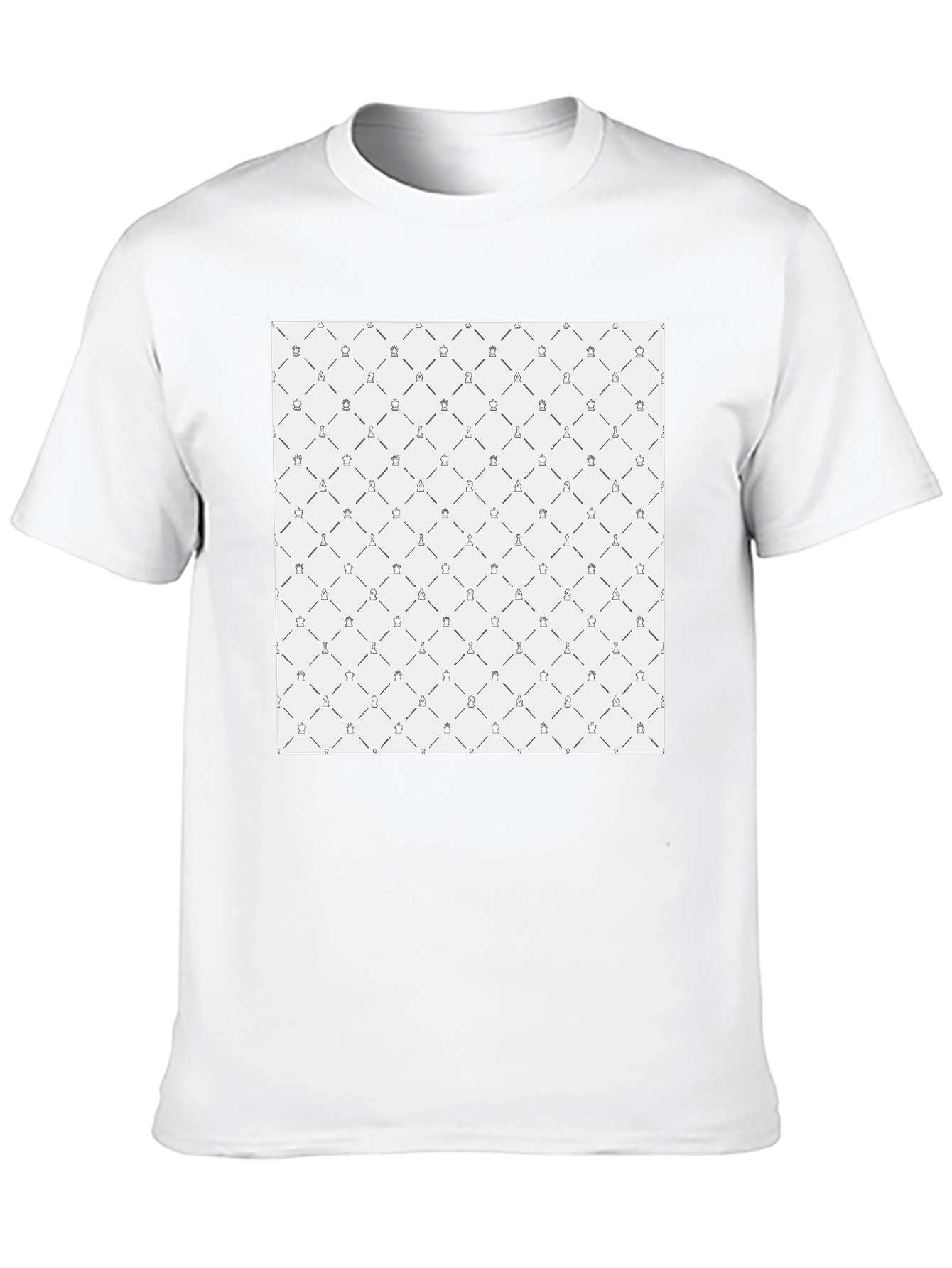 Chess Pattern Black T-Shirt