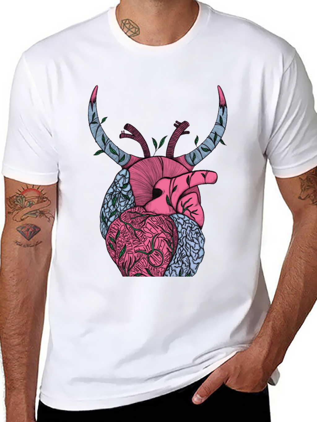 Anatomical Heart Graphic Tee - Unique Design