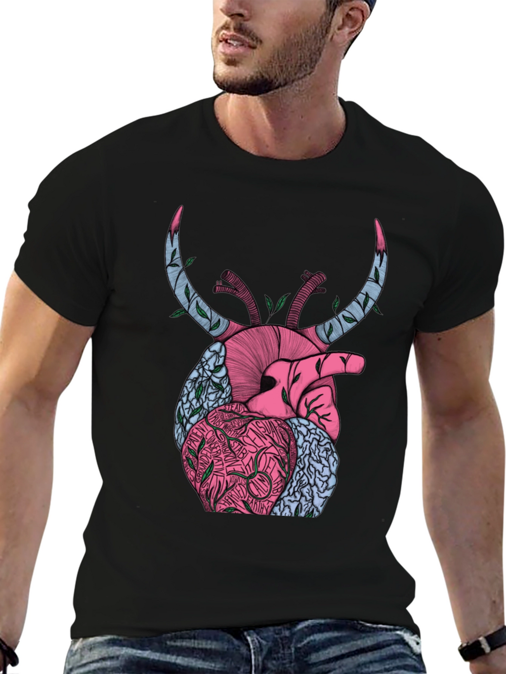 Anatomical Heart Graphic Tee - Unique Design