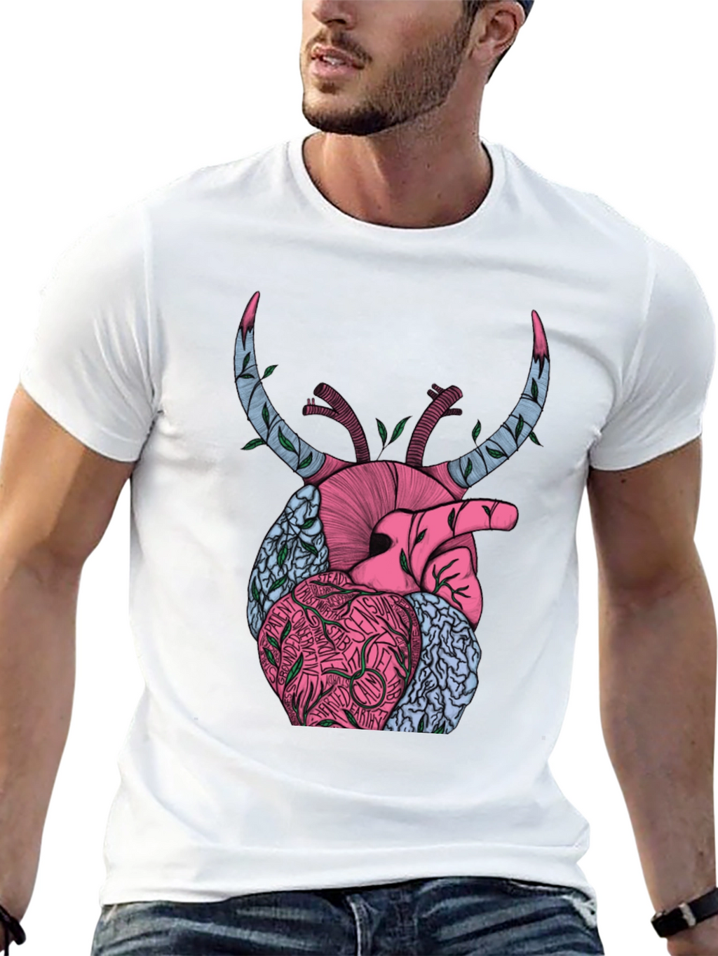 Anatomical Heart Graphic Tee - Unique Design