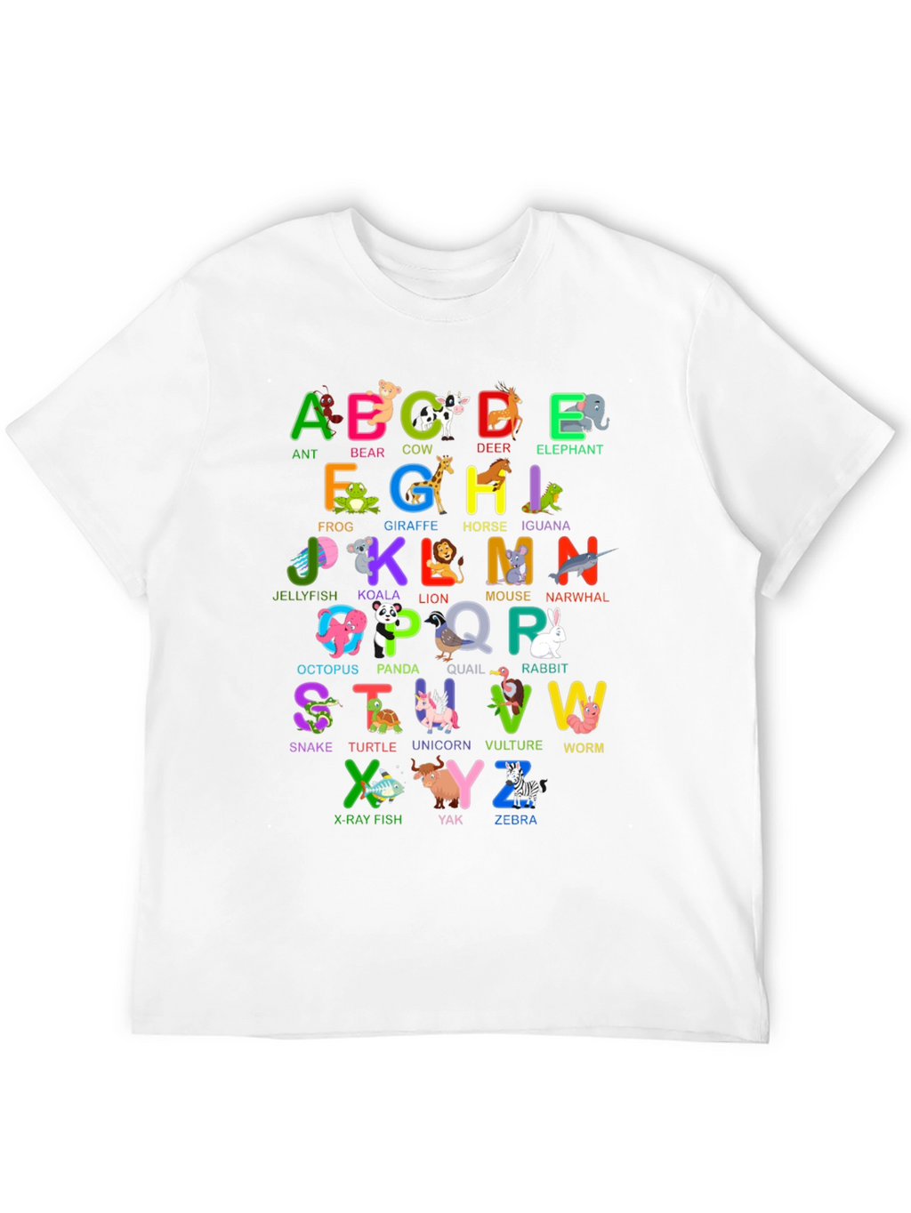 Animal Alphabet T-Shirt - Educational ABC Design