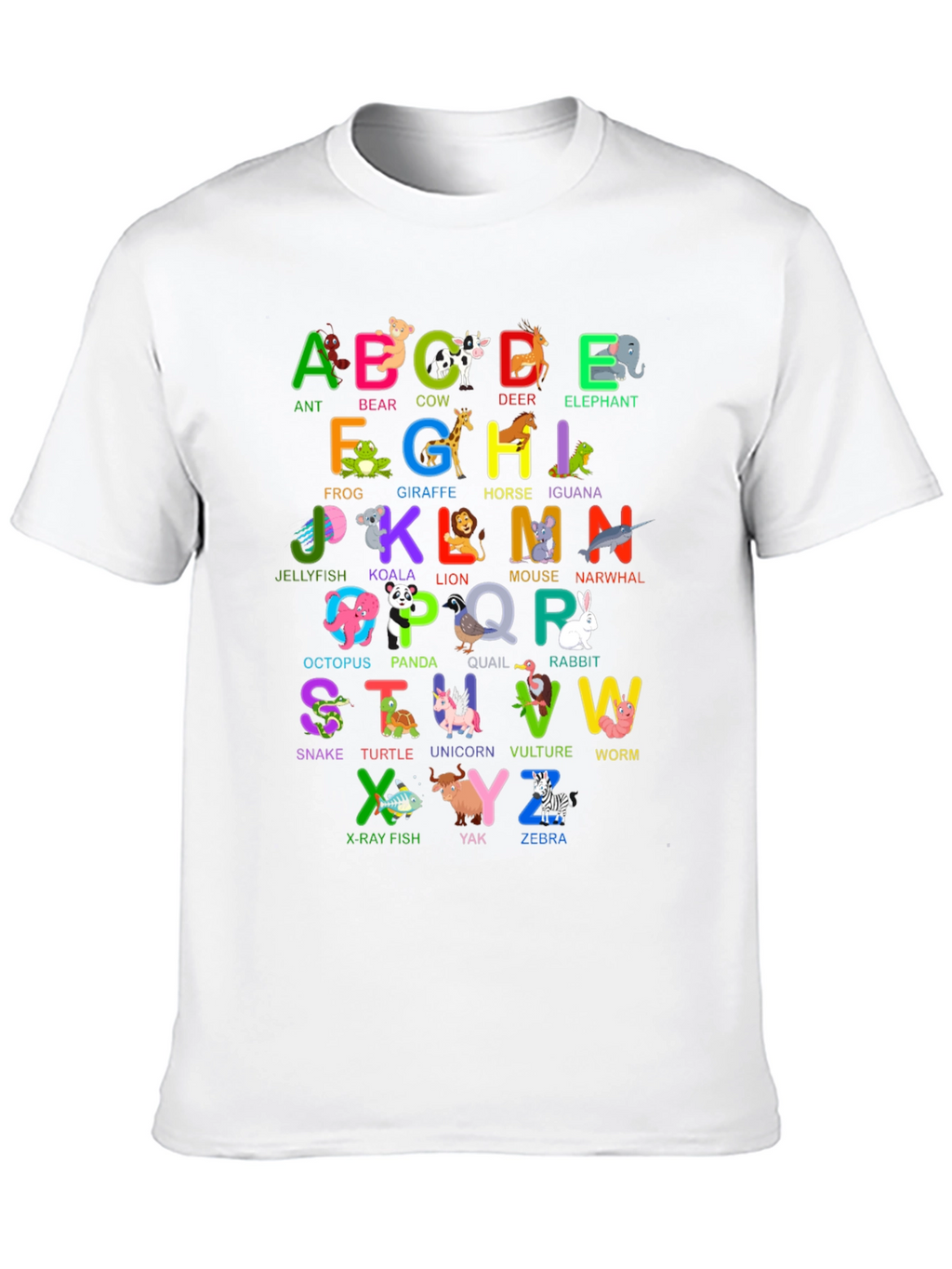 Animal Alphabet T-Shirt - Educational ABC Design