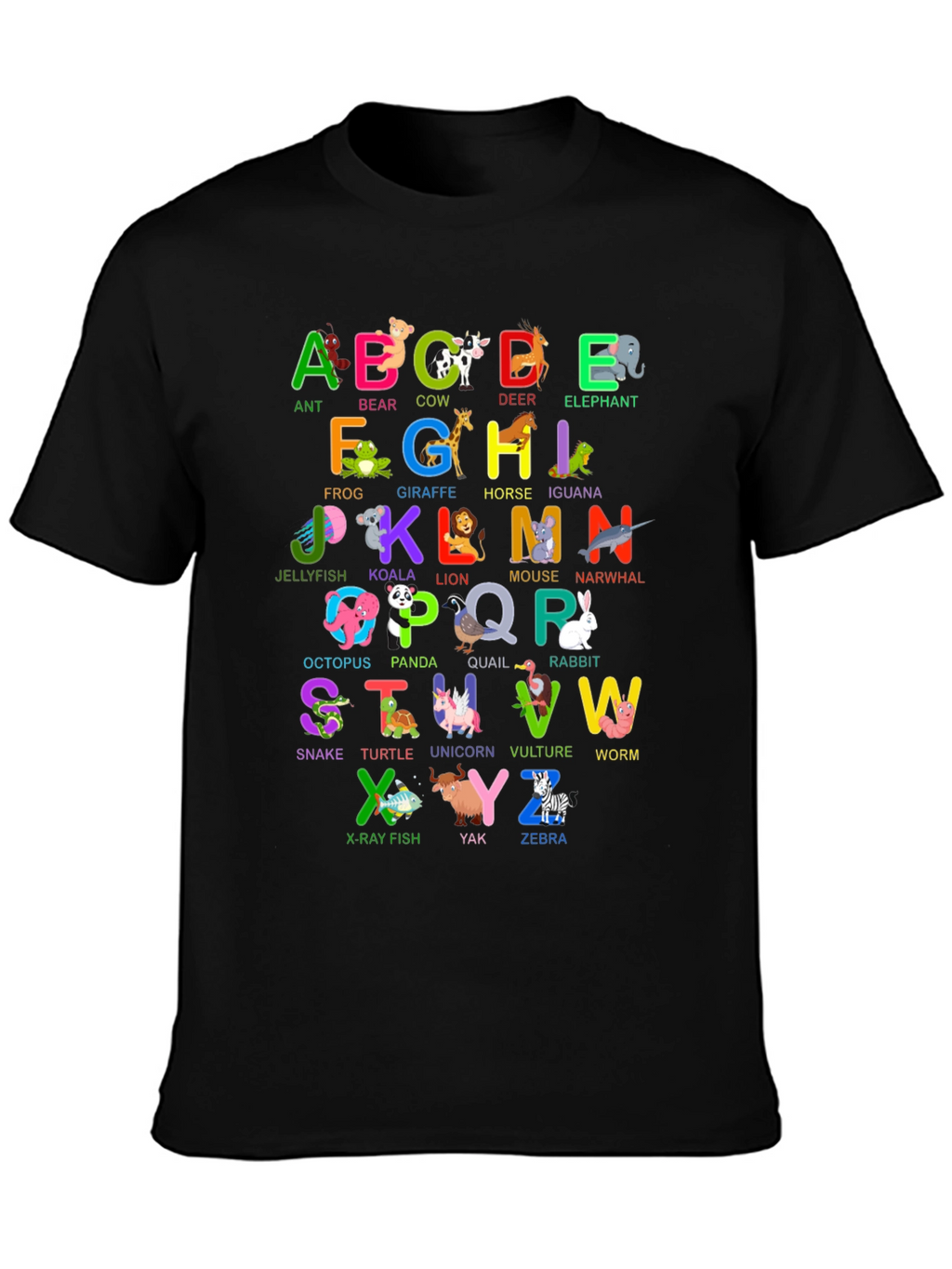 Animal Alphabet T-Shirt - Educational ABC Design
