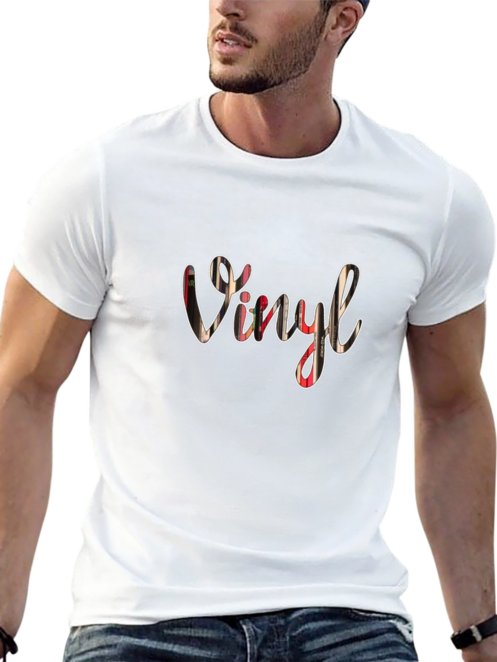 Vinyl Graphic T-Shirt - Black