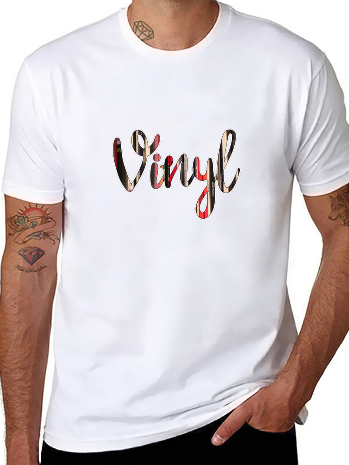 Vinyl Graphic T-Shirt - Black